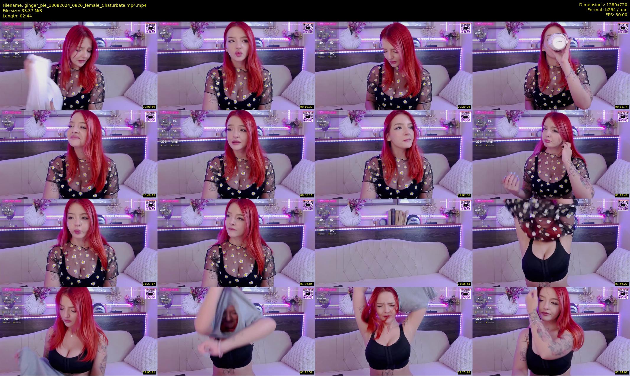 ginger_pie — 3 minute Chaturbate female cam show recording, 720p, Aug 13, 2024