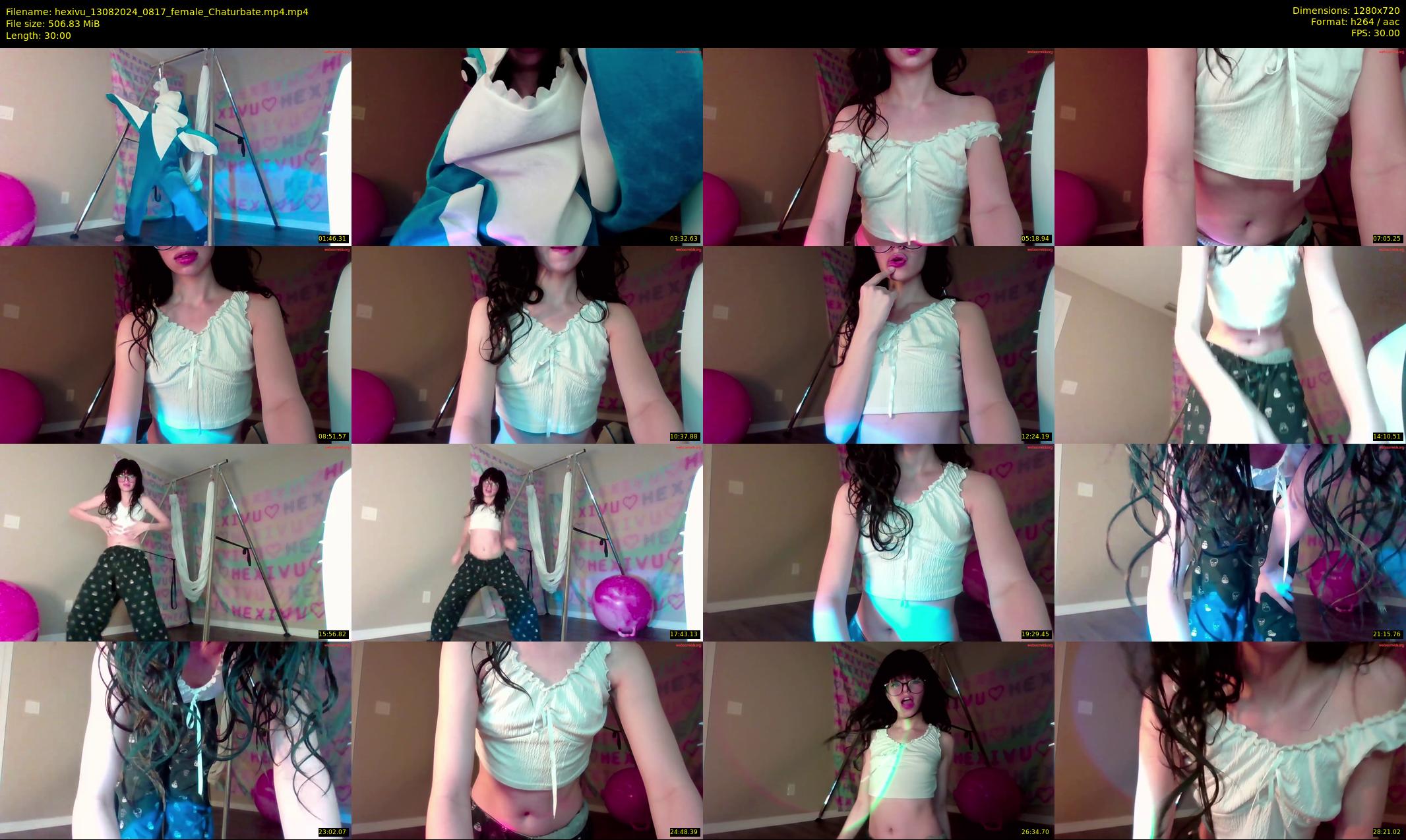 hexivu — 30 minute Chaturbate female cam show recording, 720p, Aug 13, 2024