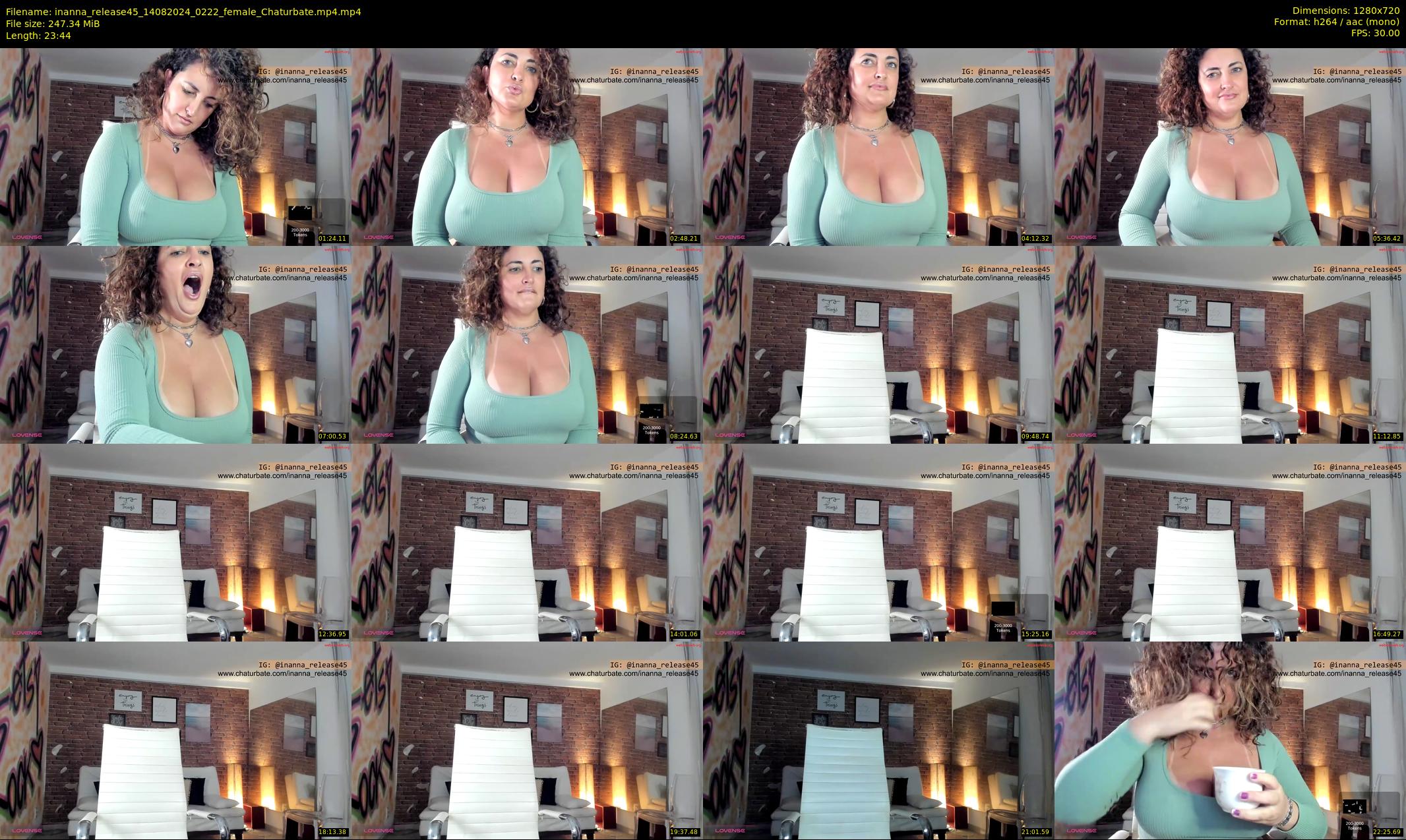 inanna_release45 — 24 minute Chaturbate female cam show recording, 720p, Aug 14, 2024