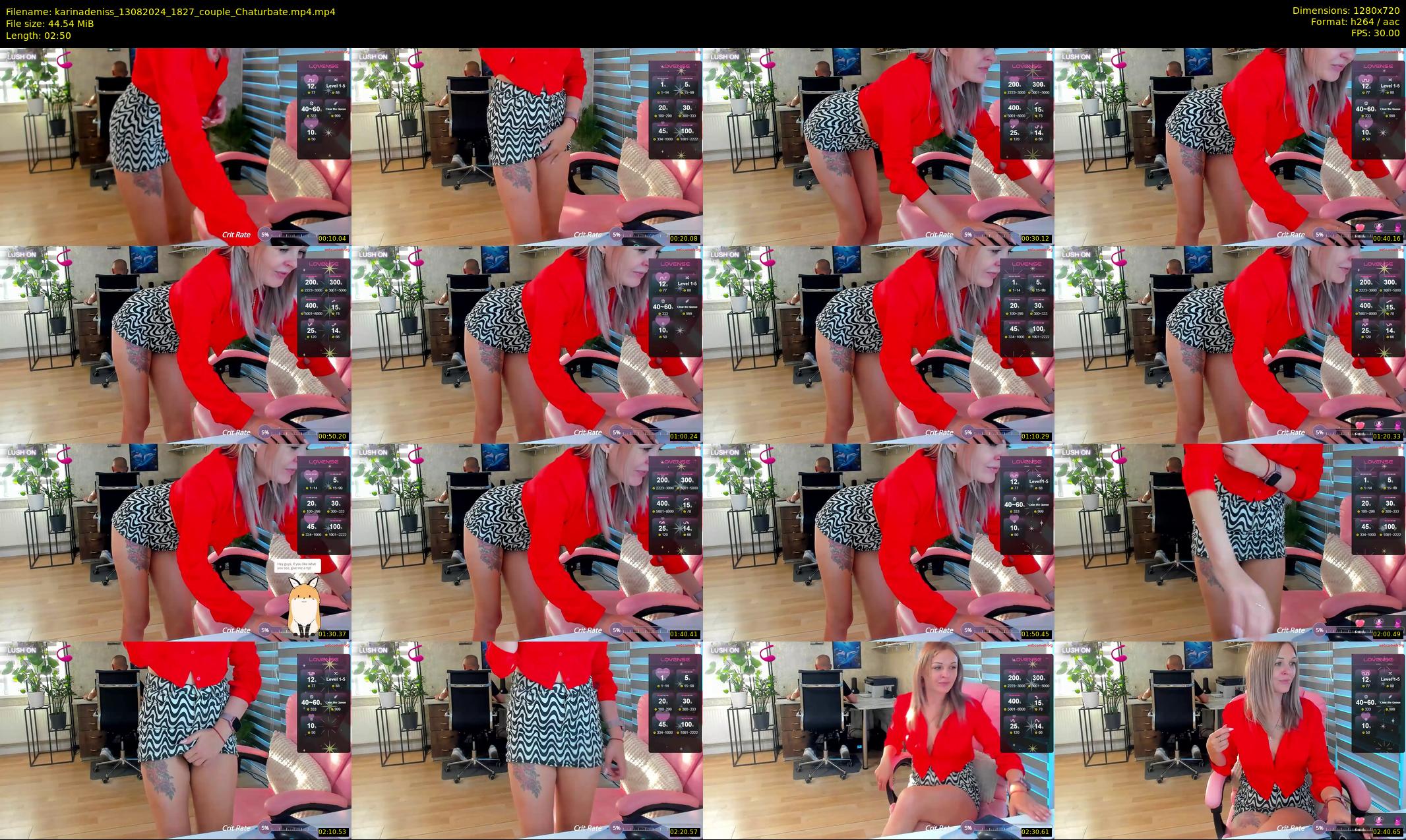 karinadeniss — 3 minute Chaturbate couple cam show recording, 720p, Aug 13, 2024