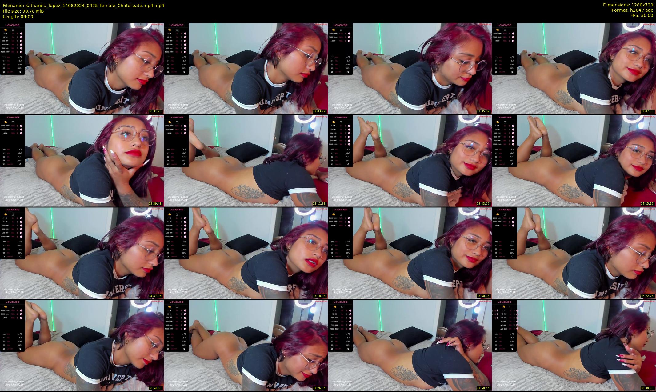 katharina_lopez — 9 minute Chaturbate female cam show recording, 720p, Aug 14, 2024