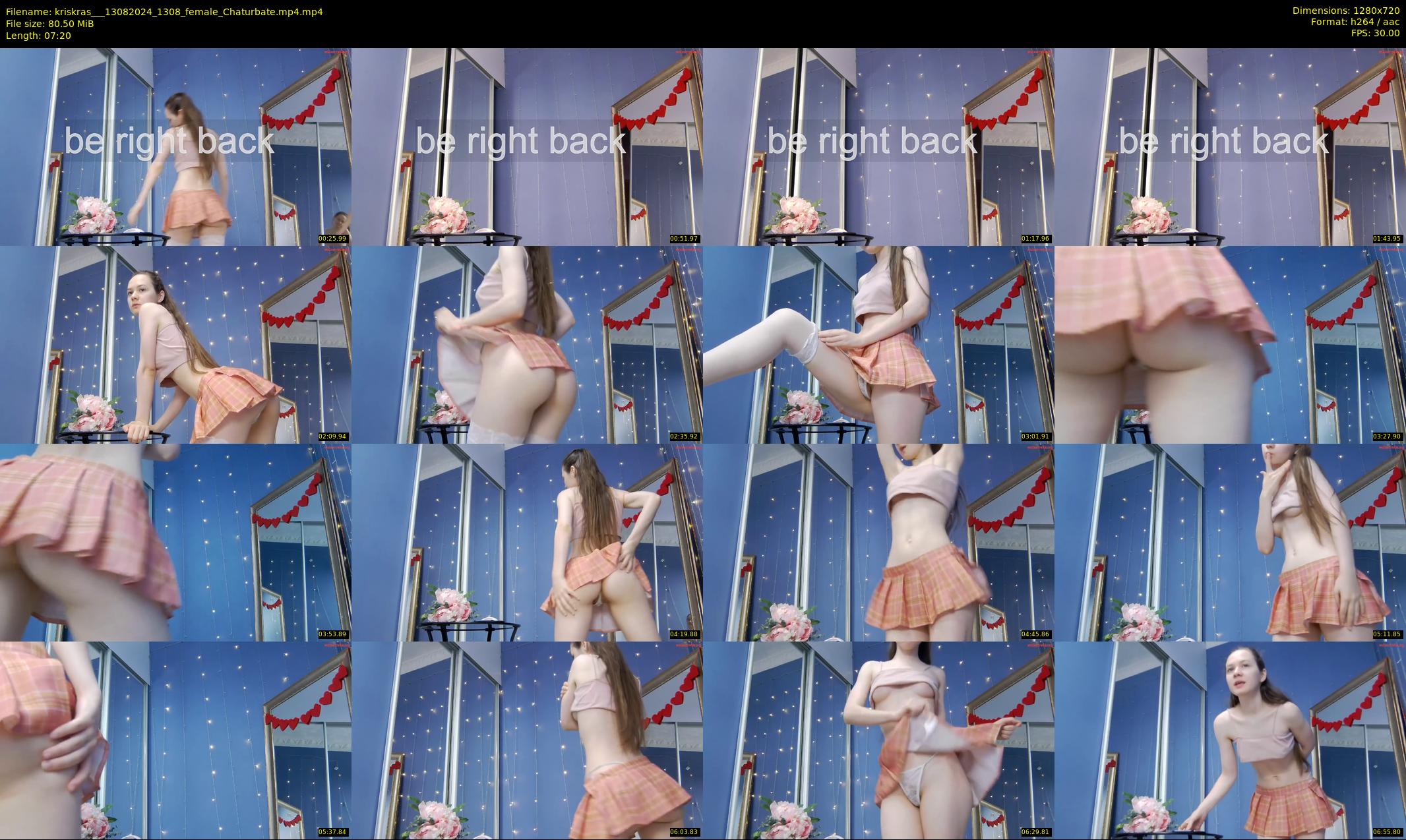 kriskras__ — 8 minute Chaturbate female cam show recording, 720p, Aug 13, 2024