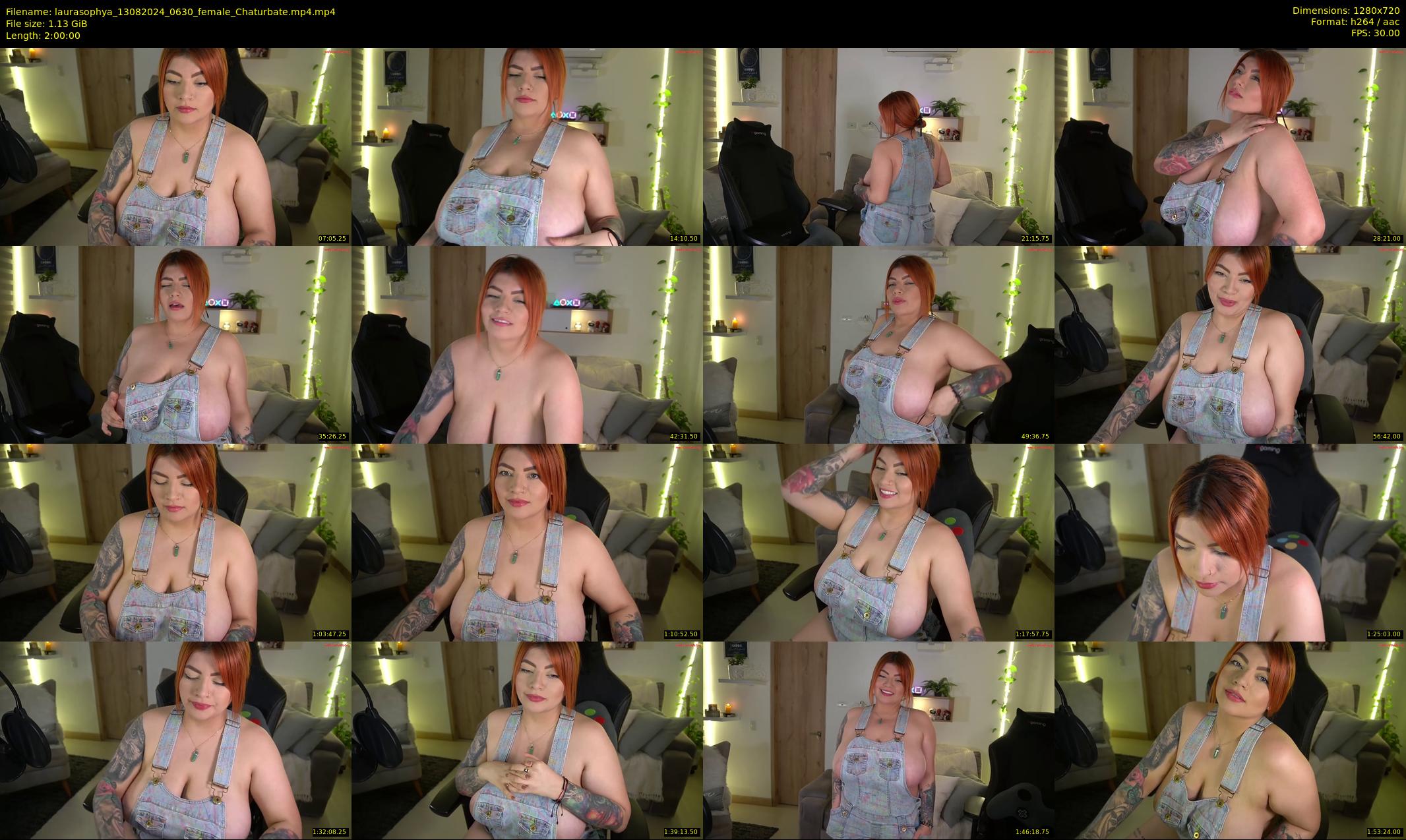 laurasophya — 120 minute Chaturbate female cam show recording, 720p, Aug 13, 2024