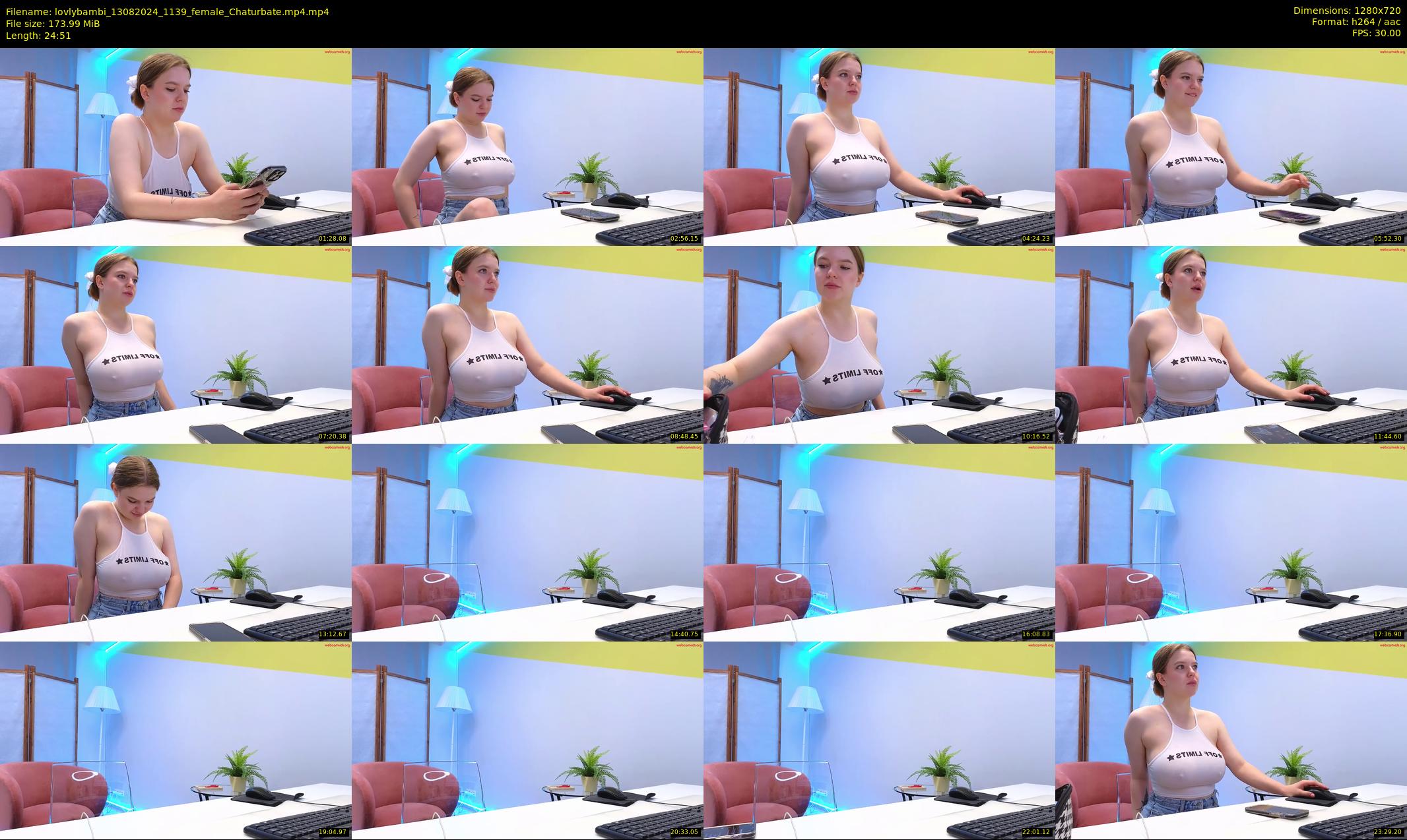 lovlybambi — 25 minute Chaturbate female cam show recording, 720p, Aug 13, 2024