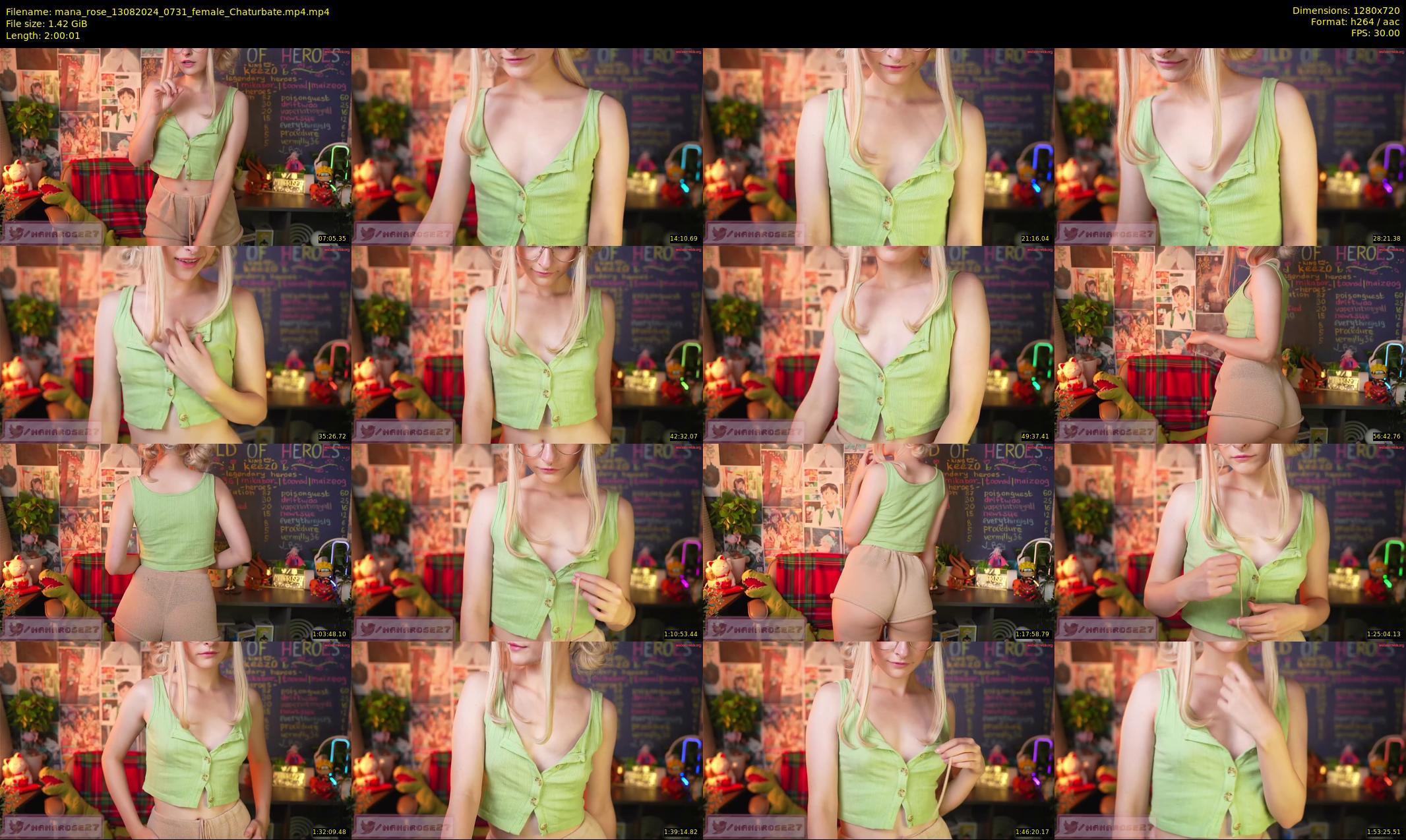 mana_rose — 121 minute Chaturbate female cam show recording, 720p, Aug 13, 2024