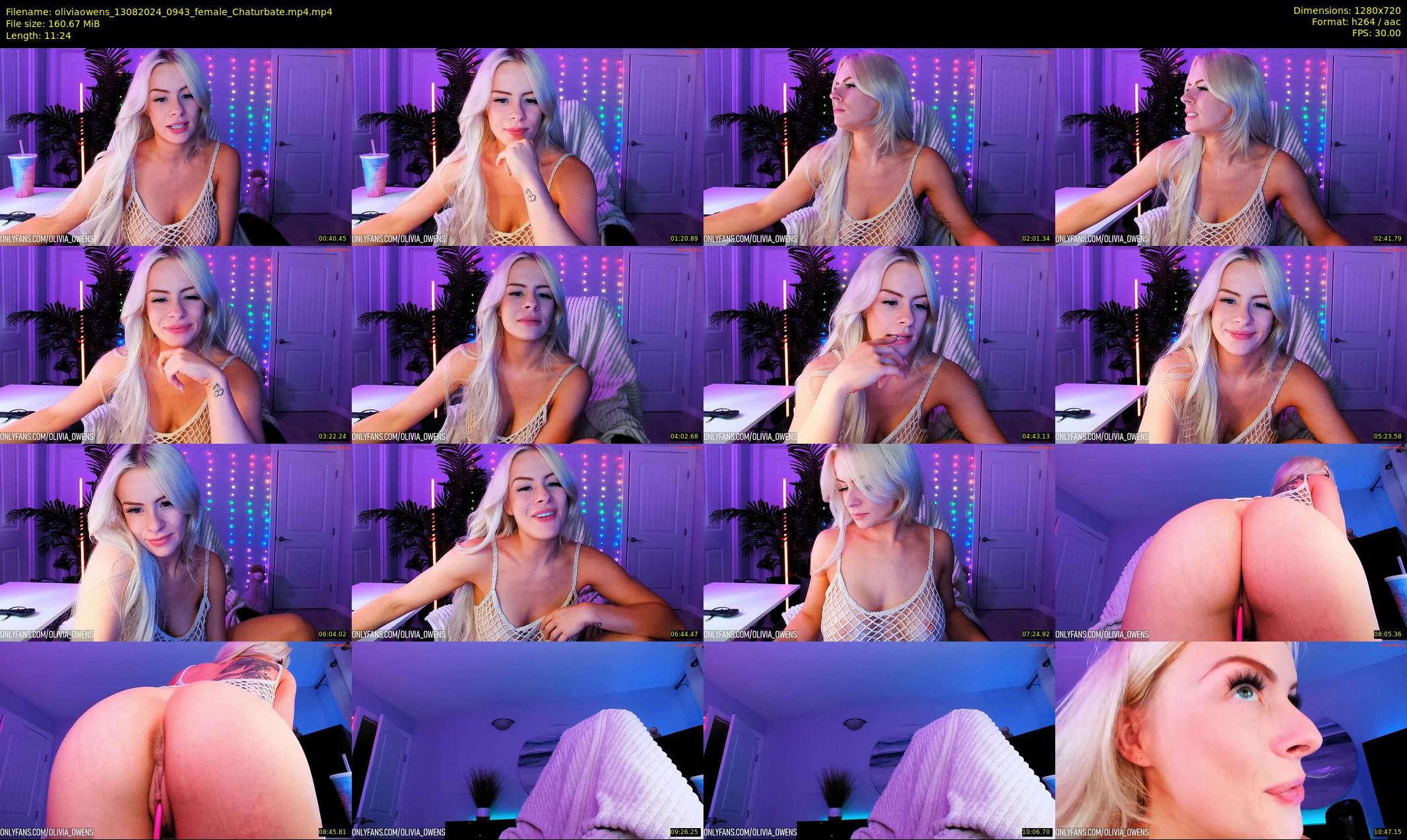oliviaowens — 12 minute Chaturbate female cam show recording, 720p, Aug 13, 2024