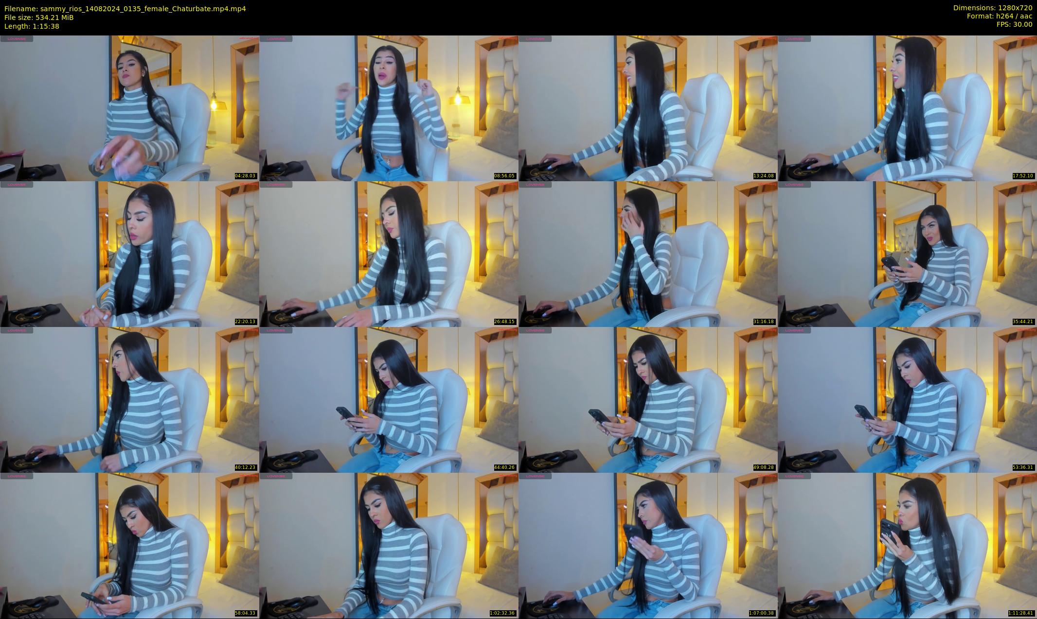 sammy_rios — 76 minute Chaturbate female cam show recording, 720p, Aug 14, 2024