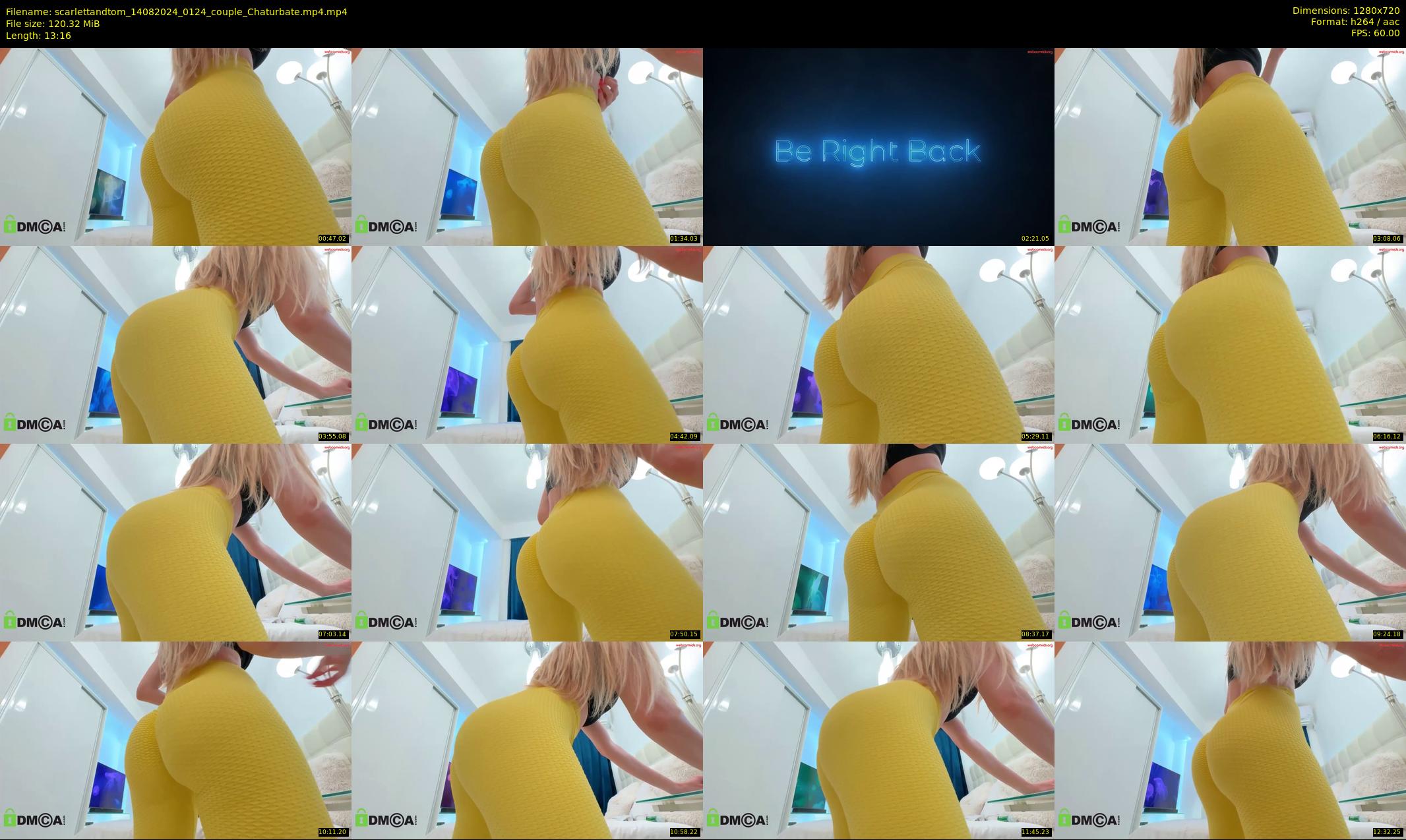 scarlettandtom — 14 minute Chaturbate couple cam show recording, 720p, Aug 14, 2024