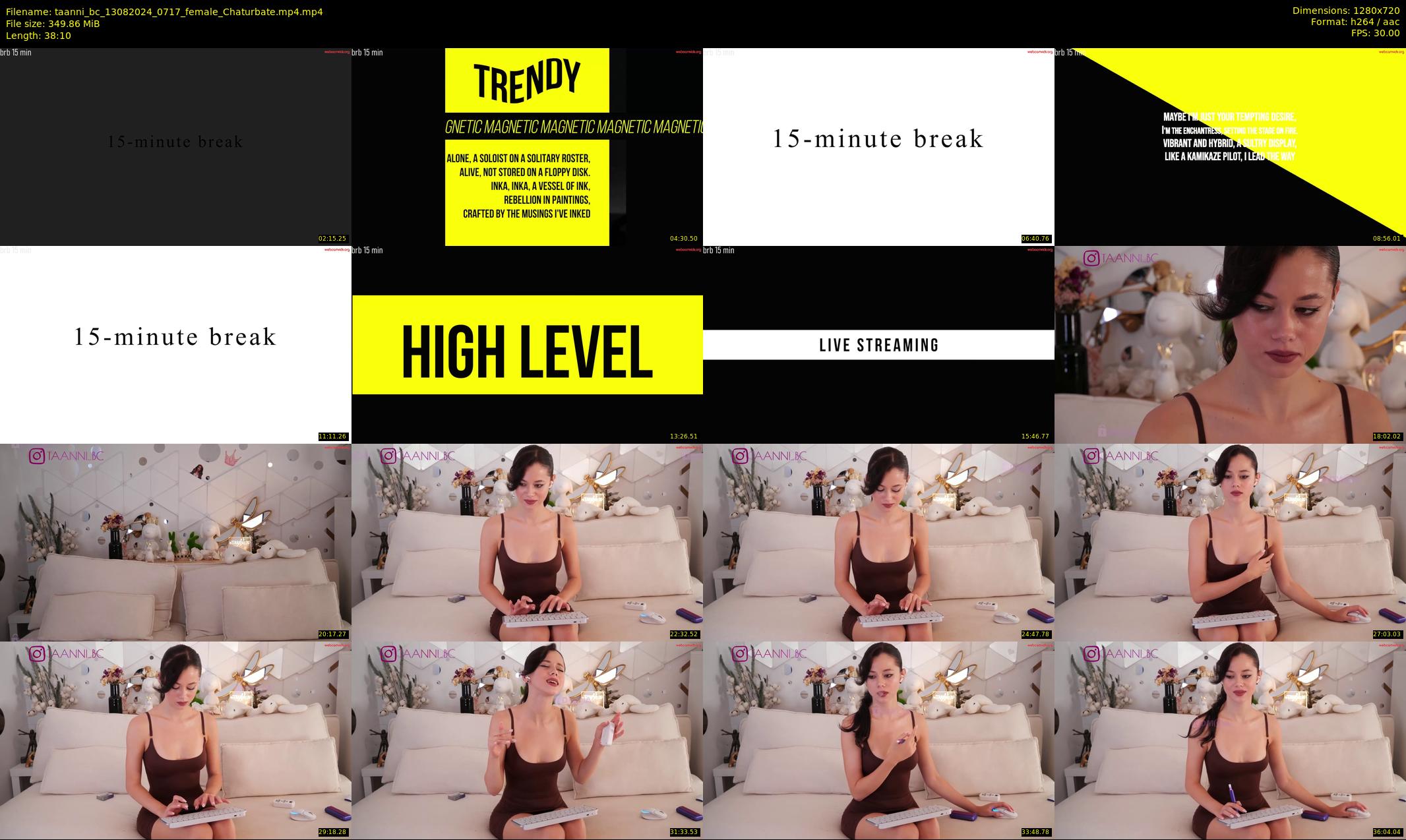 taanni_bc — 39 minute Chaturbate female cam show recording, 720p, Aug 13, 2024
