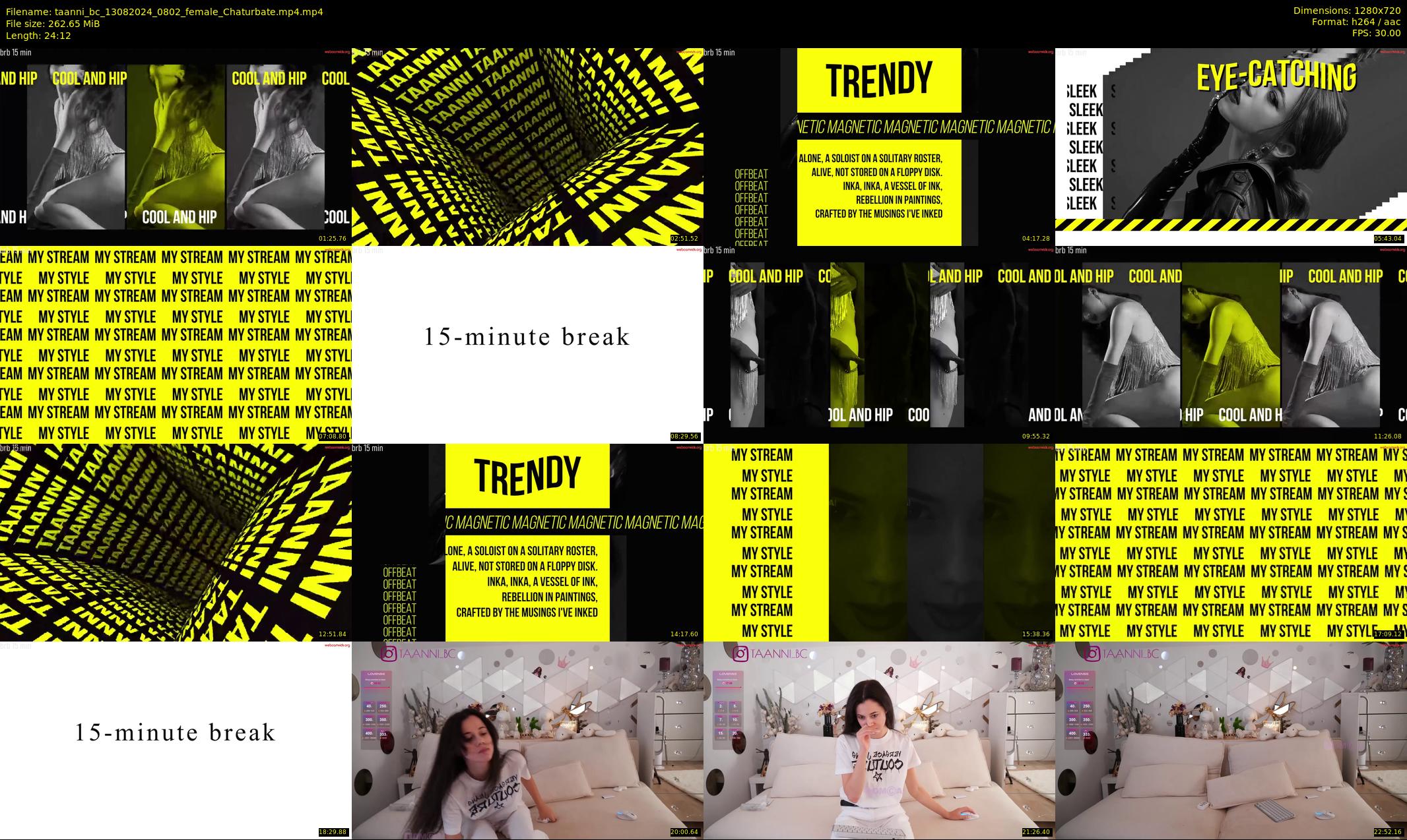 taanni_bc — 25 minute Chaturbate female cam show recording, 720p, Aug 13, 2024