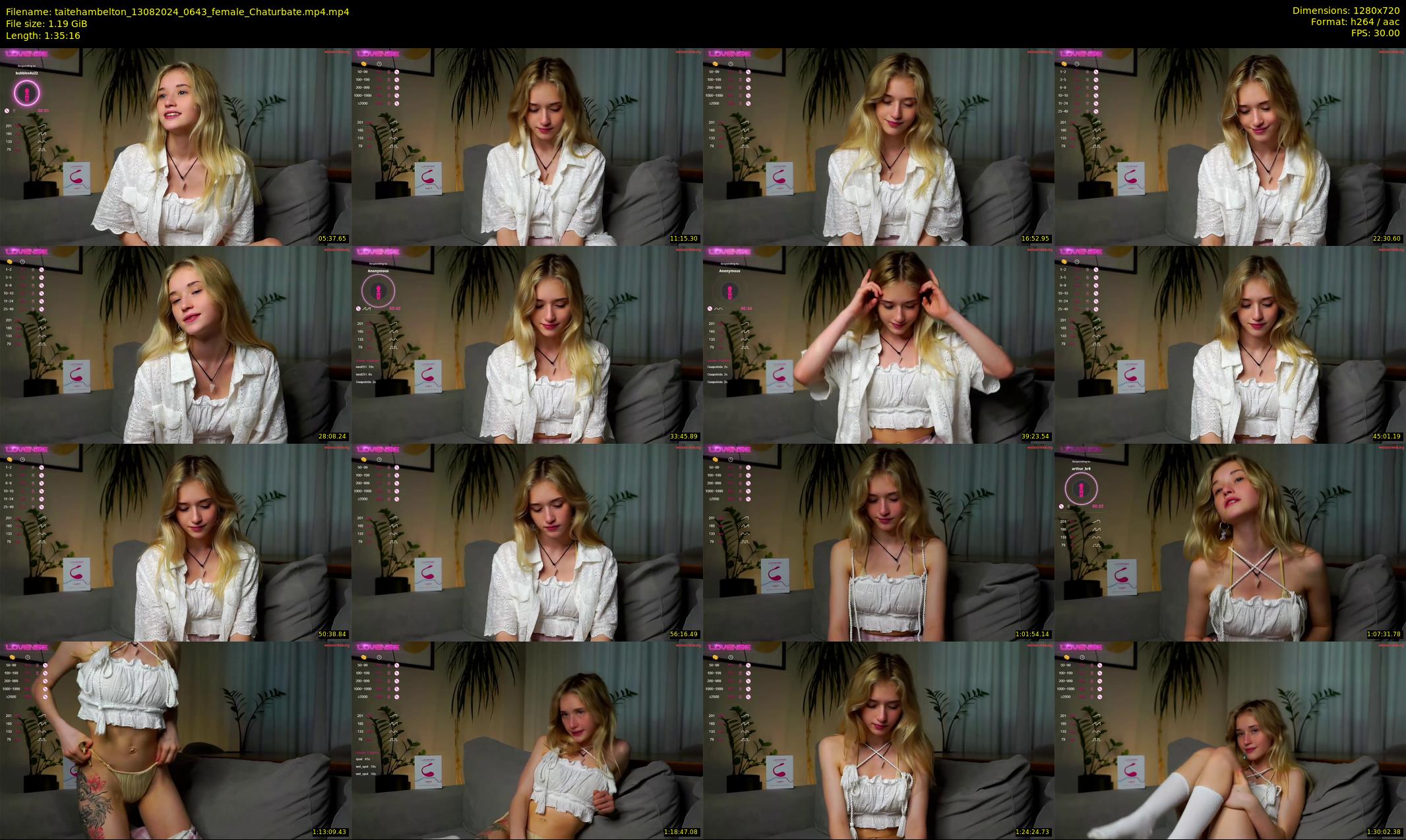 taitehambelton — 96 minute Chaturbate female cam show recording, 720p, Aug 13, 2024