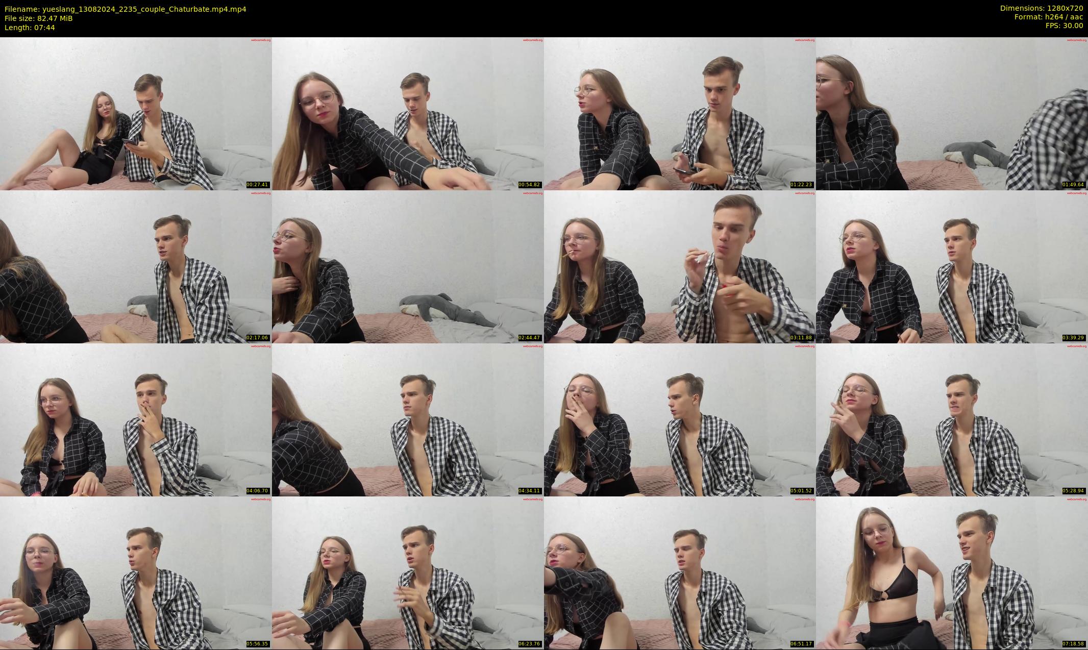 yueslang — 8 minute Chaturbate couple cam show recording, 720p, Aug 13, 2024