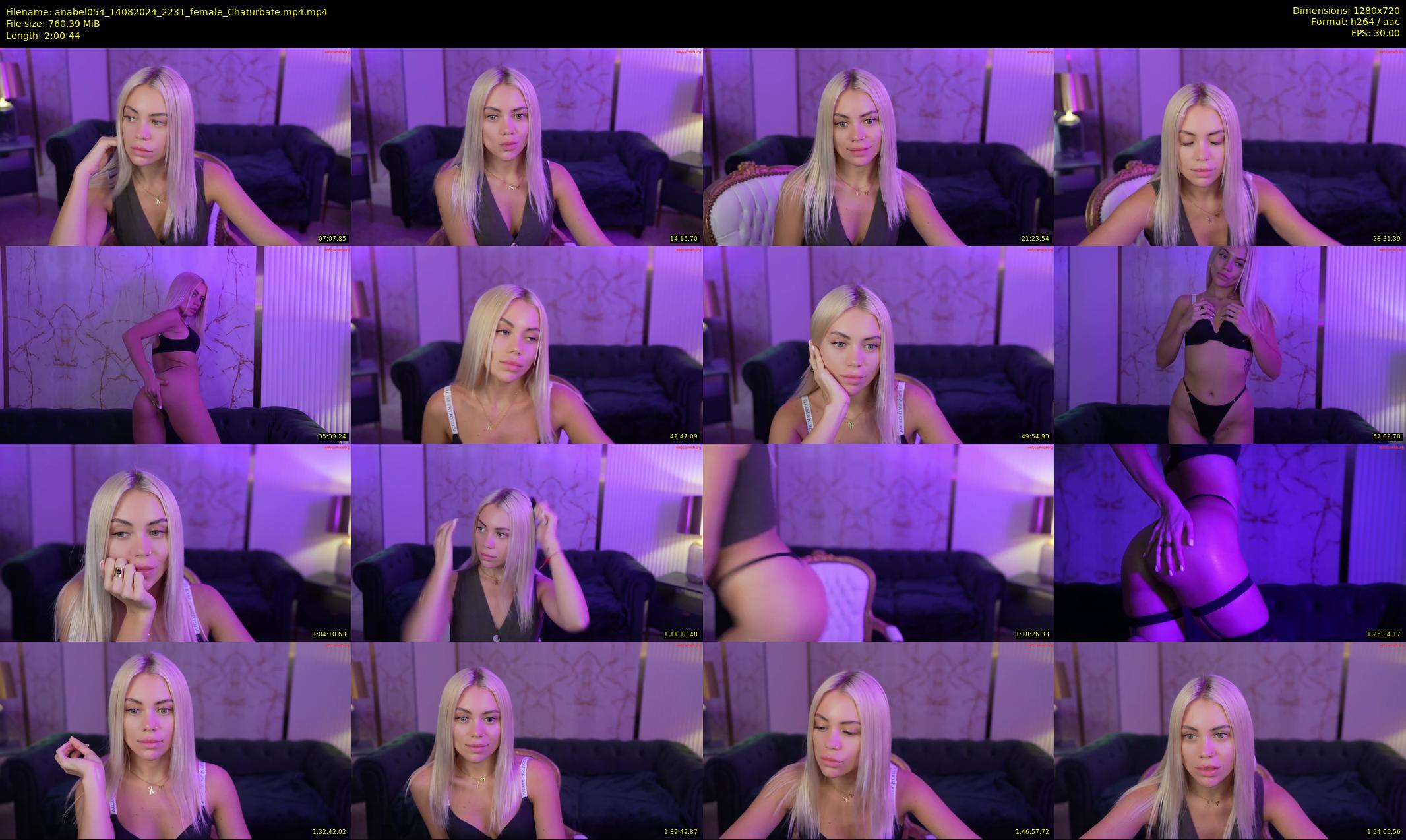 anabel054 — 121 minute Chaturbate female cam show recording, 720p, Aug 14, 2024