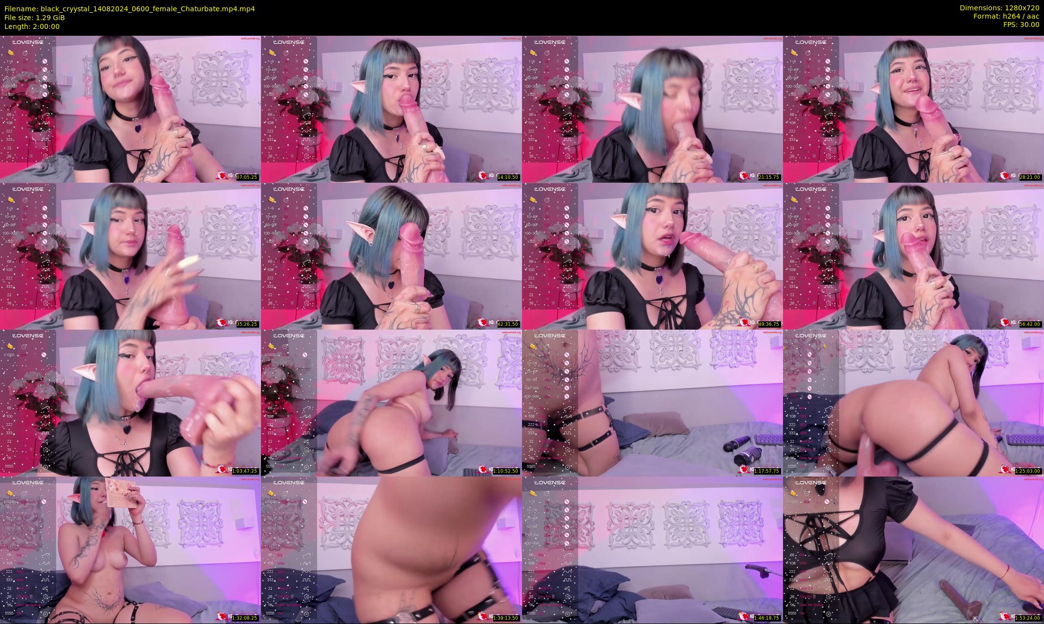 black_cryystal — 120 minute Chaturbate female cam show recording, 720p, Aug 14, 2024