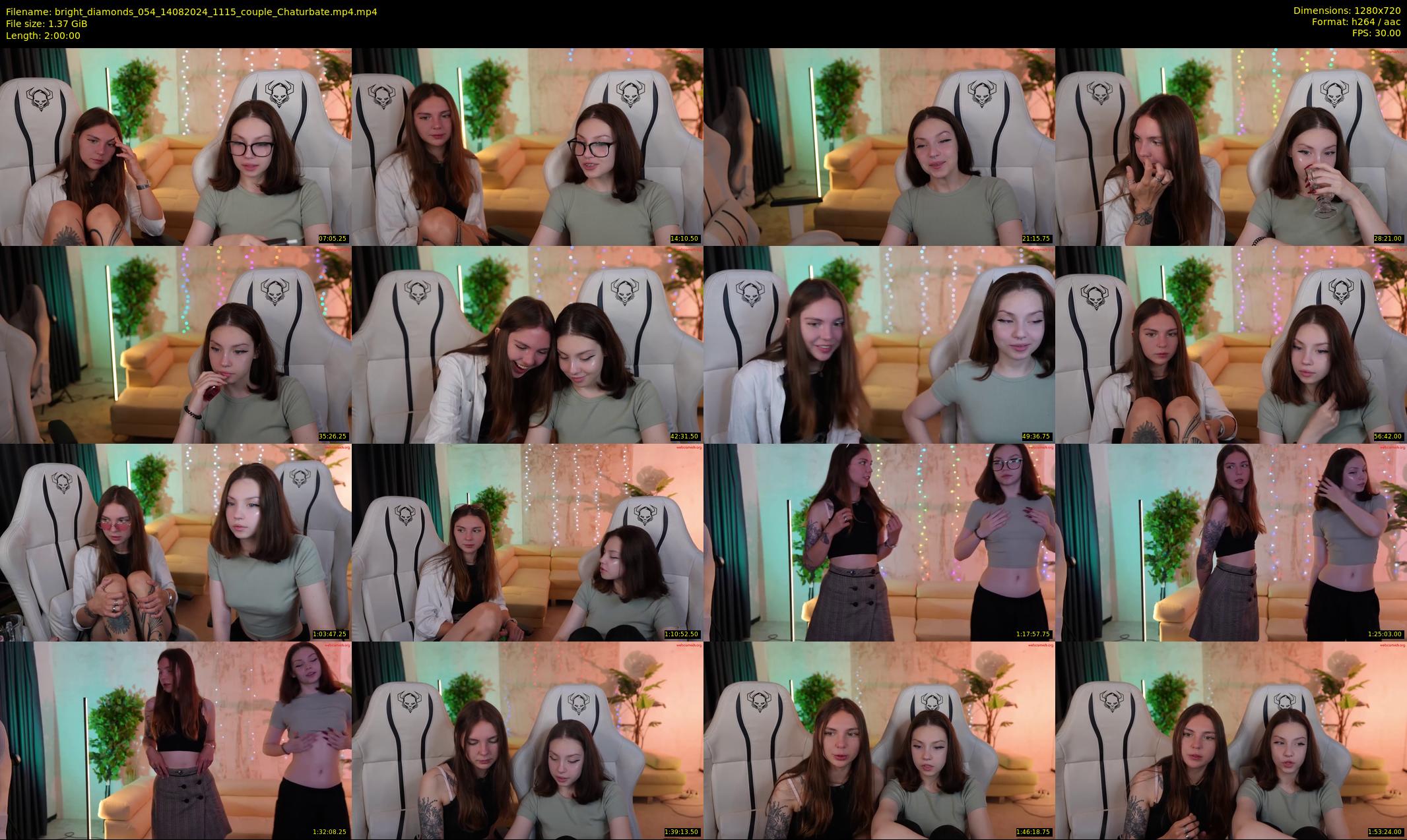 bright_diamonds_054 — 120 minute Chaturbate couple cam show recording, 720p, Aug 14, 2024
