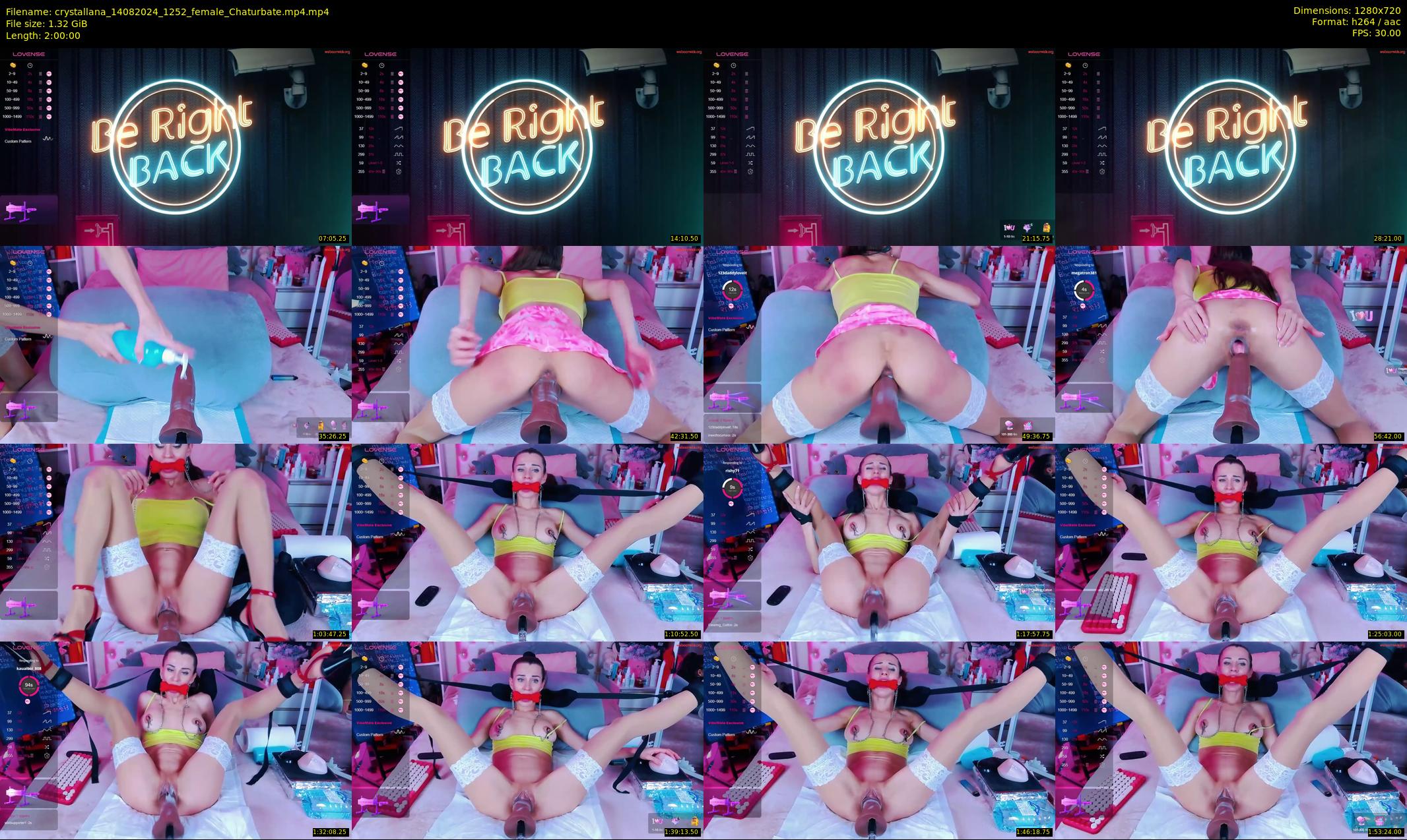 crystallana — 120 minute Chaturbate female cam show recording, 720p, Aug 14, 2024