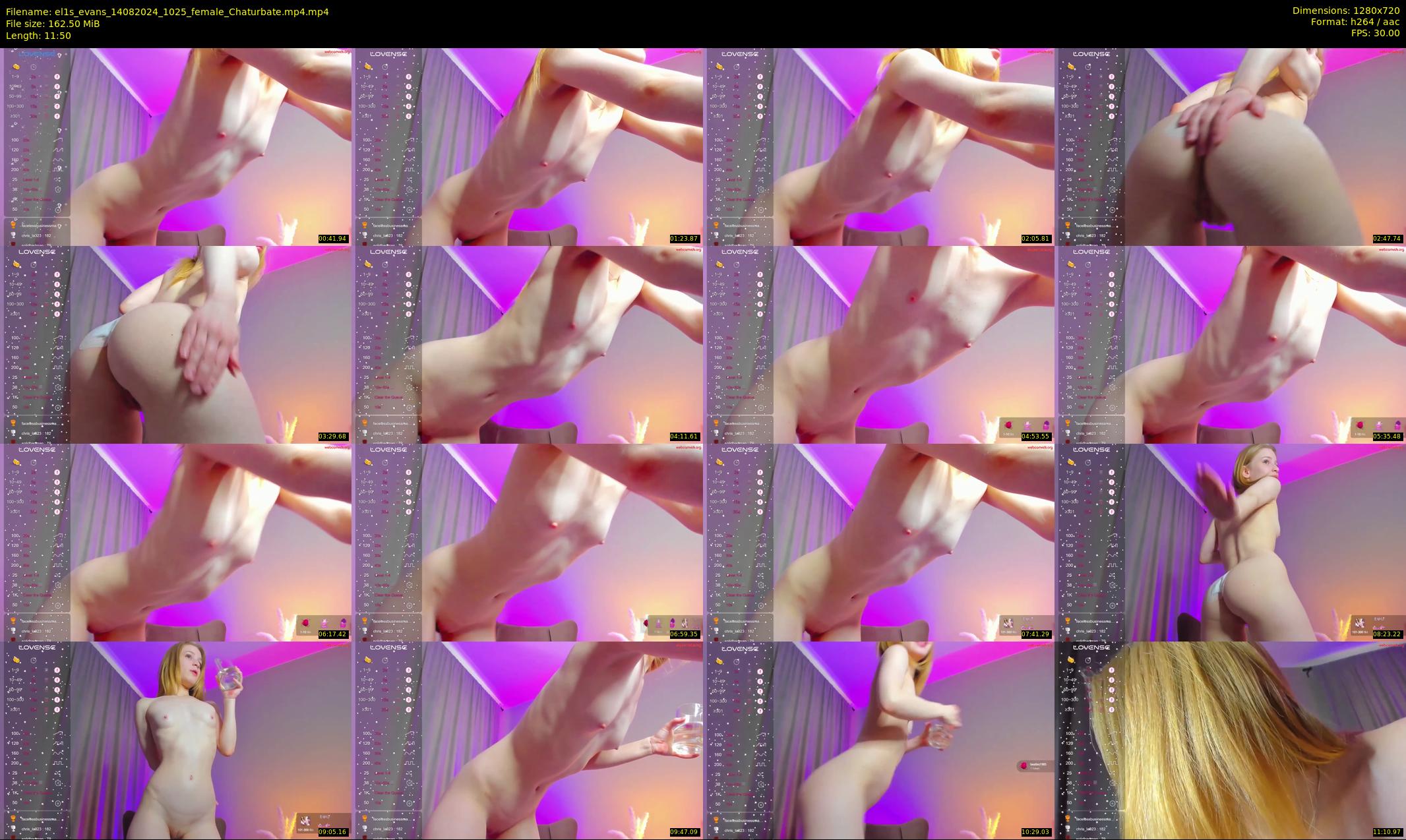 el1s_evans — 12 minute Chaturbate female cam show recording, 720p, Aug 14, 2024