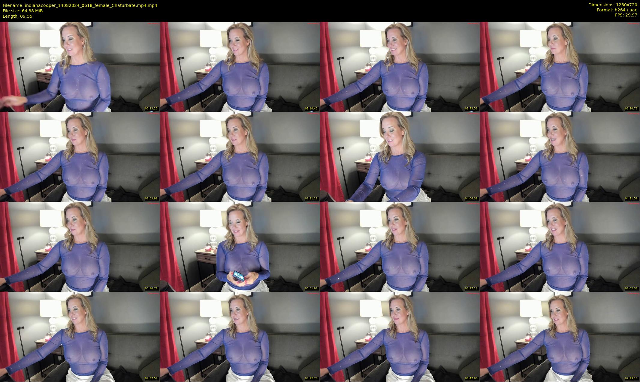 indianacooper — 10 minute Chaturbate female cam show recording, 720p, Aug 14, 2024