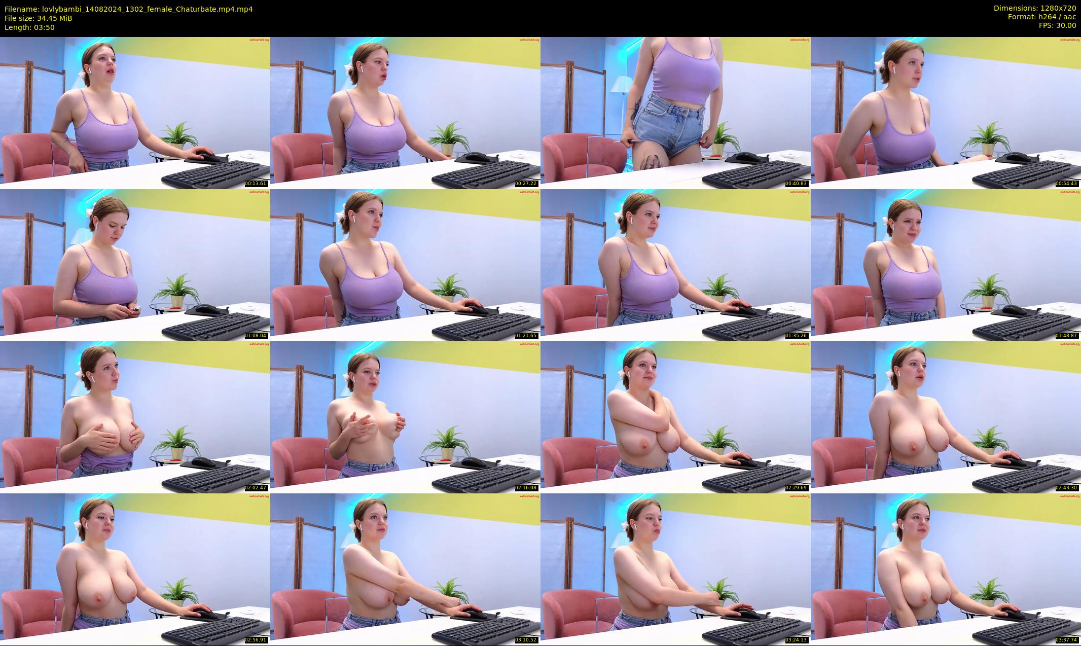 lovlybambi — 4 minute Chaturbate female cam show recording, 720p, Aug 14, 2024