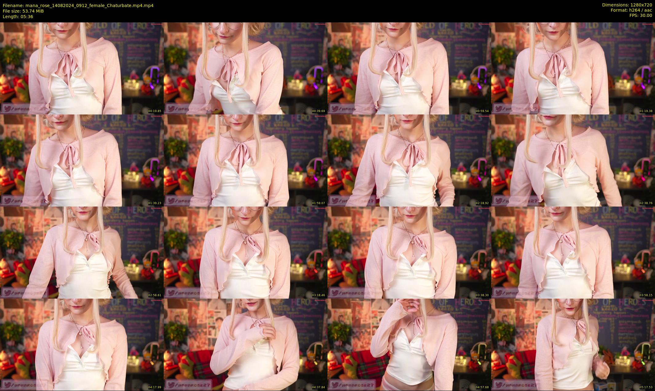 mana_rose — 6 minute Chaturbate female cam show recording, 720p, Aug 14, 2024