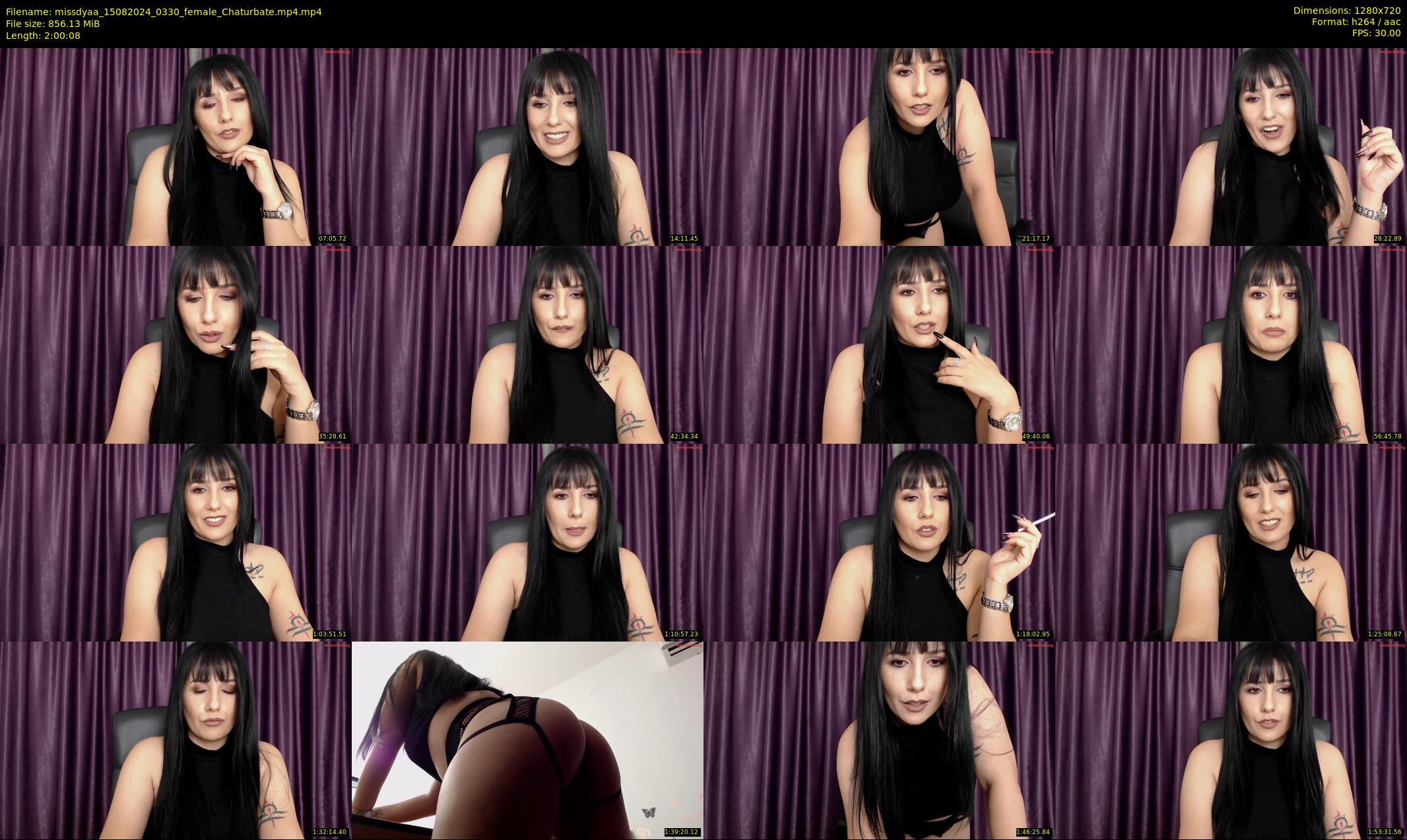 missdyaa — 121 minute Chaturbate female cam show recording, 720p, Aug 15, 2024