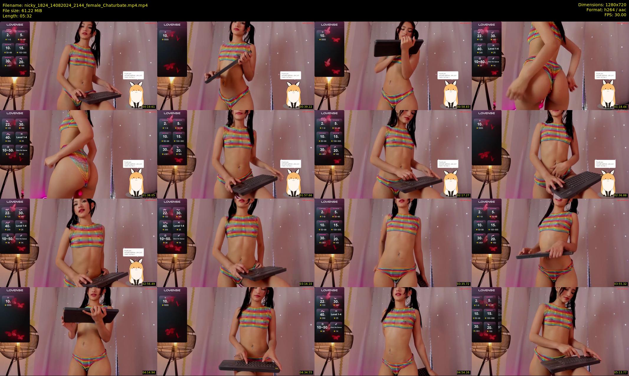 nicky_1824 — 6 minute Chaturbate female cam show recording, 720p, Aug 14, 2024