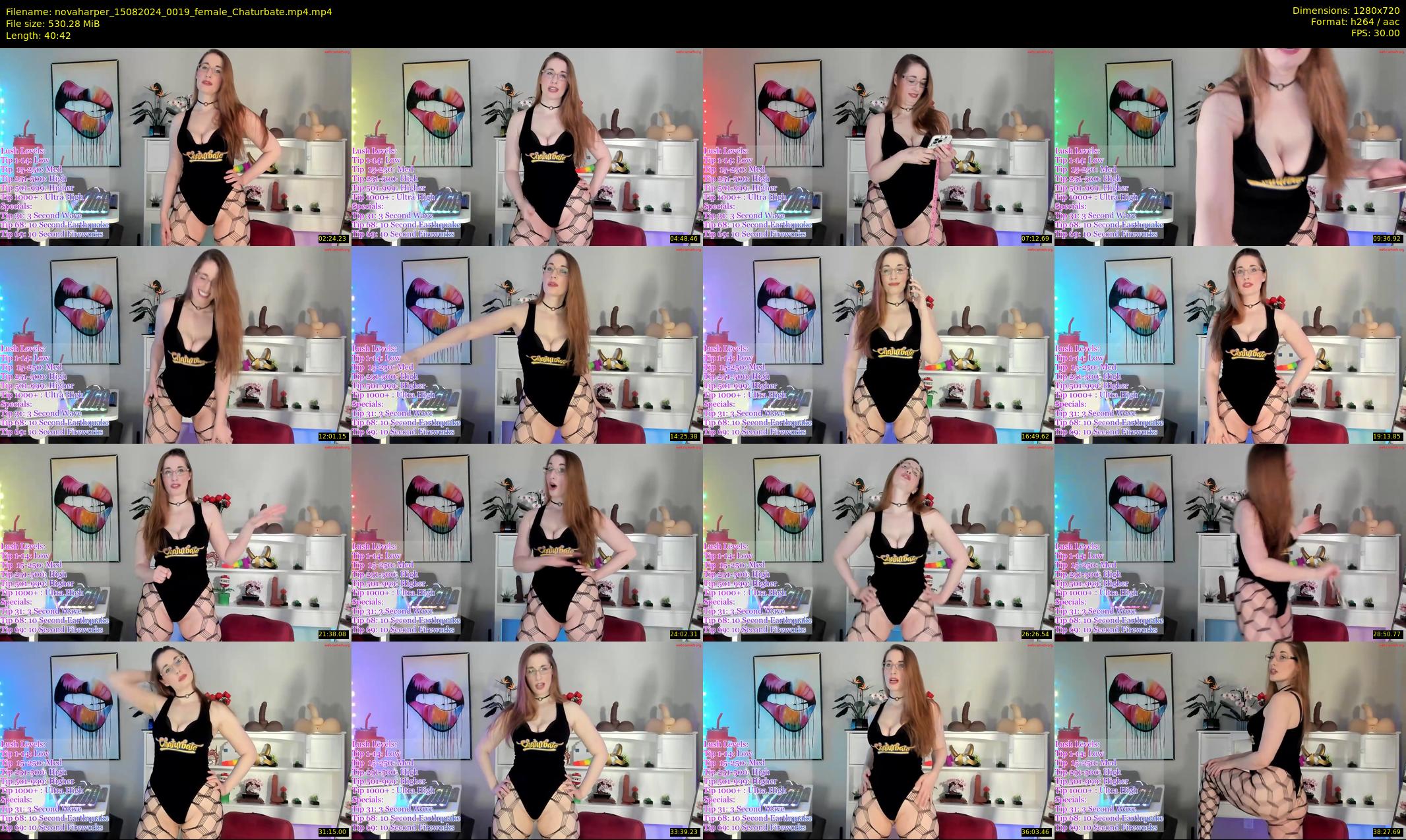 novaharper — 41 minute Chaturbate female cam show recording, 720p, Aug 15, 2024