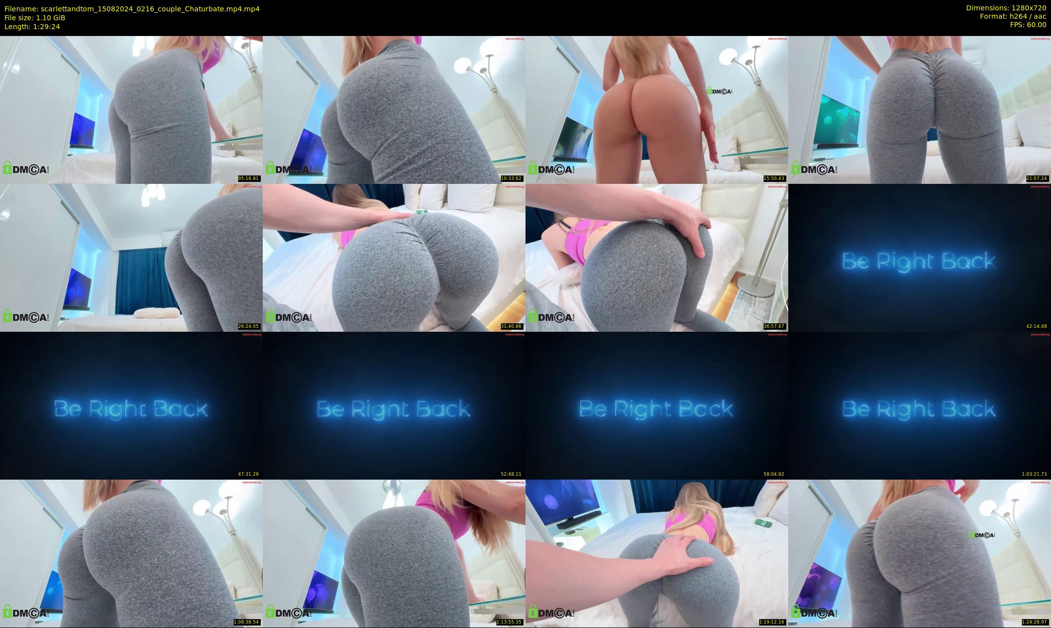 scarlettandtom — 90 minute Chaturbate couple cam show recording, 720p, Aug 15, 2024