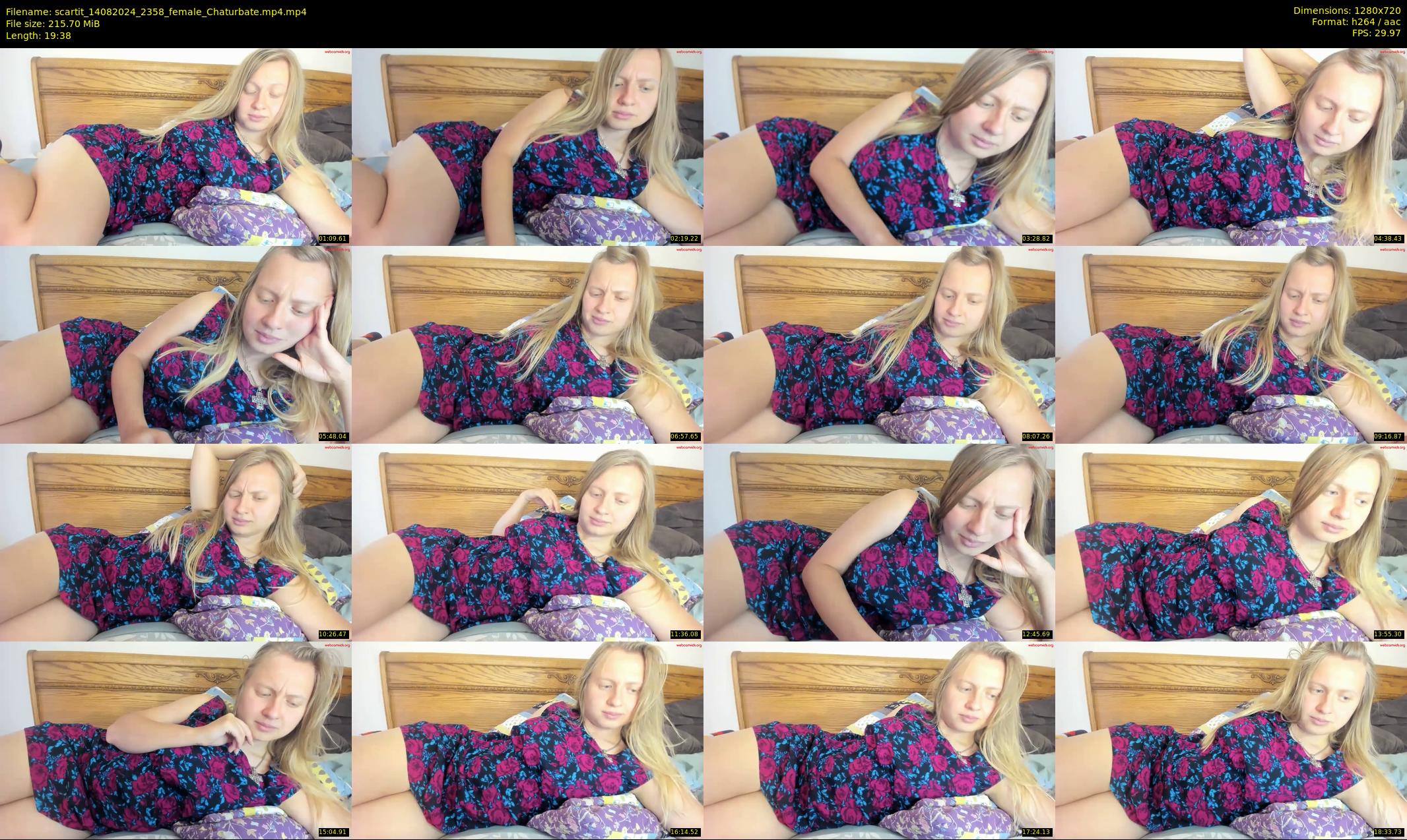 scartit — 20 minute Chaturbate female cam show recording, 720p, Aug 14, 2024