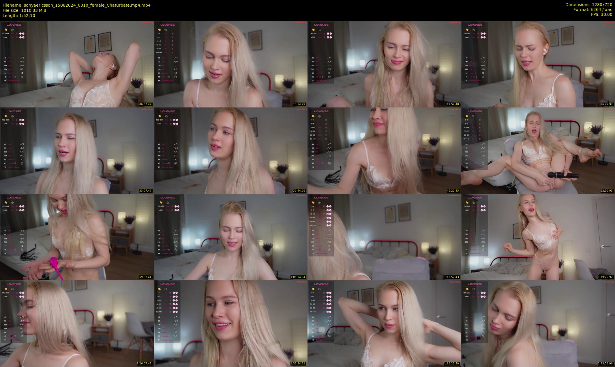 sonyaericsson — 113 minute Chaturbate female cam show recording, 720p, Aug 15, 2024