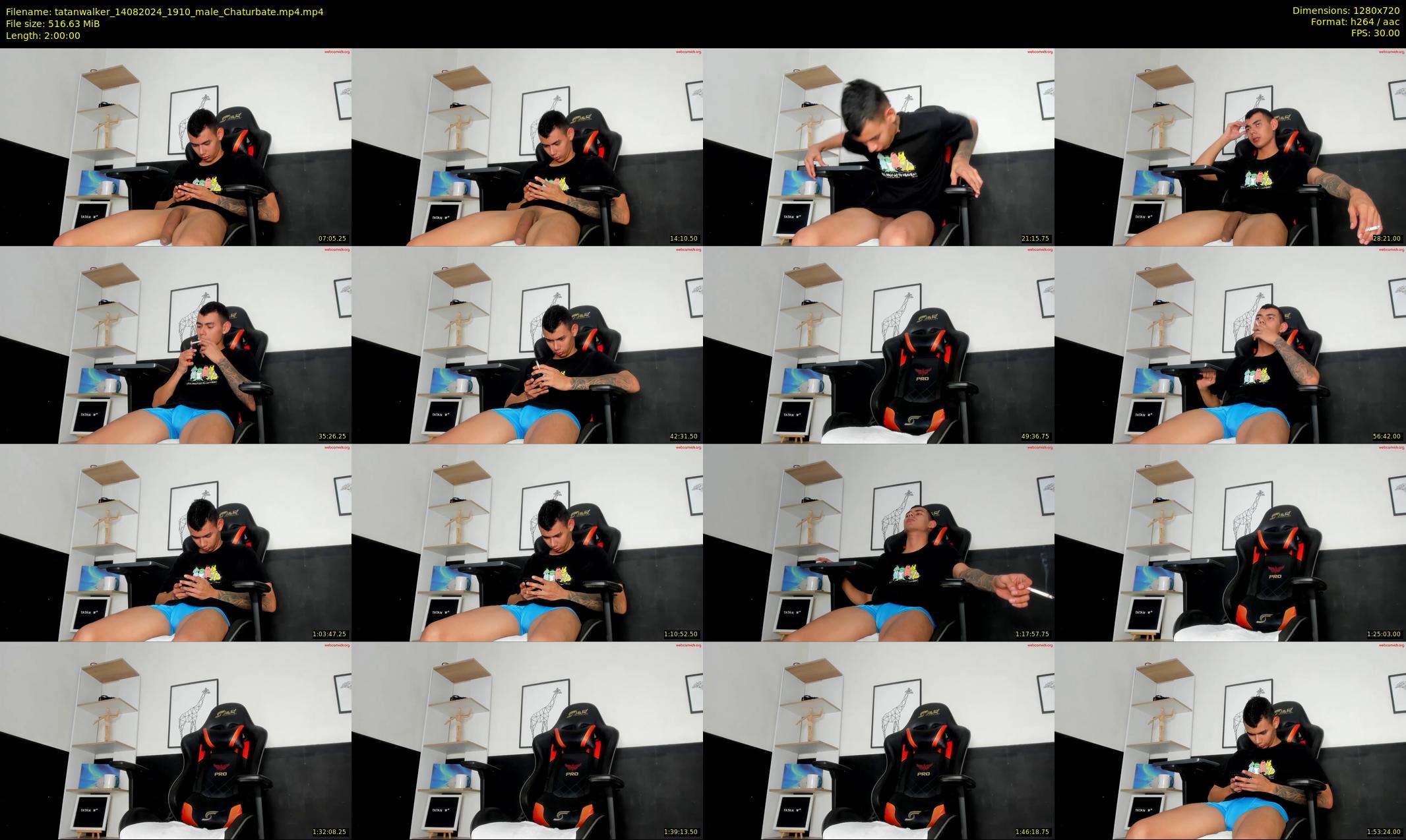 tatanwalker — 120 minute Chaturbate male cam show recording, 720p, Aug 14, 2024
