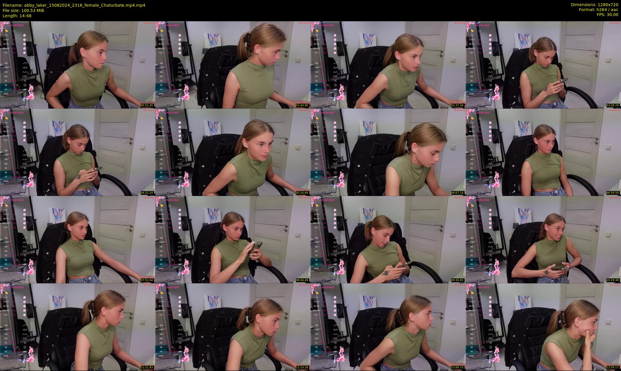 abby_laker — 15 minute Chaturbate female cam show recording, 720p, Aug 15, 2024