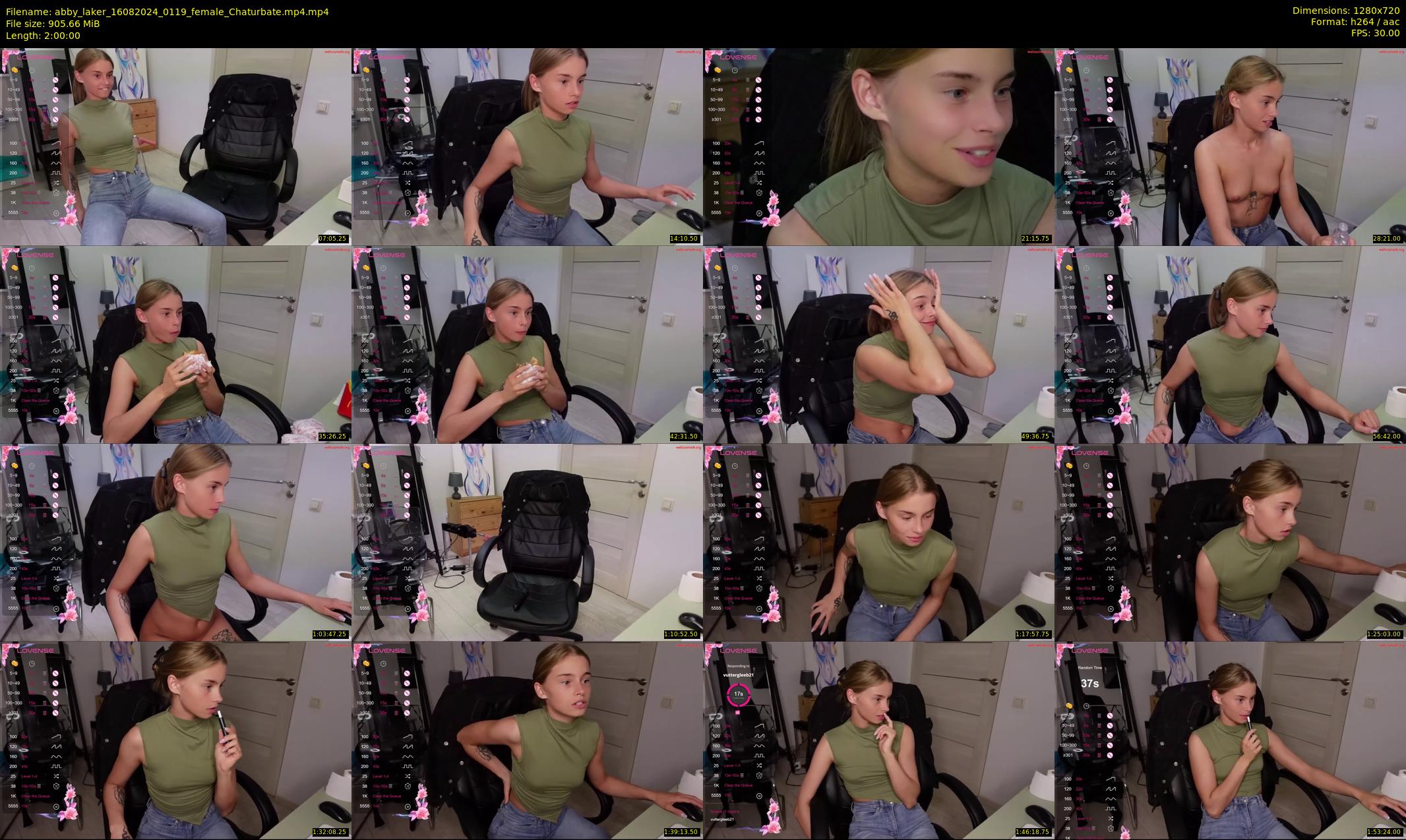 abby_laker — 120 minute Chaturbate female cam show recording, 720p, Aug 16, 2024