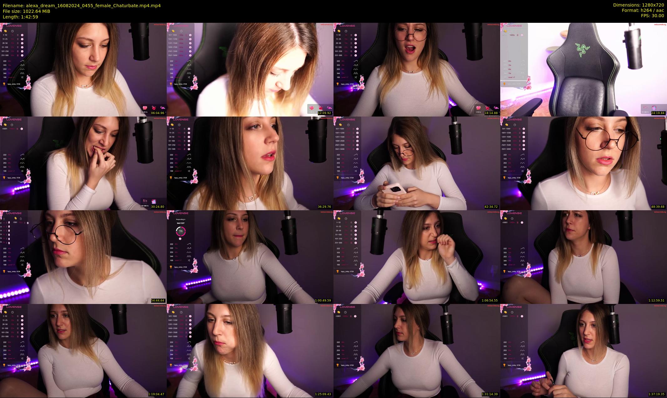 alexa_dream — 103 minute Chaturbate female cam show recording, 720p, Aug 16, 2024