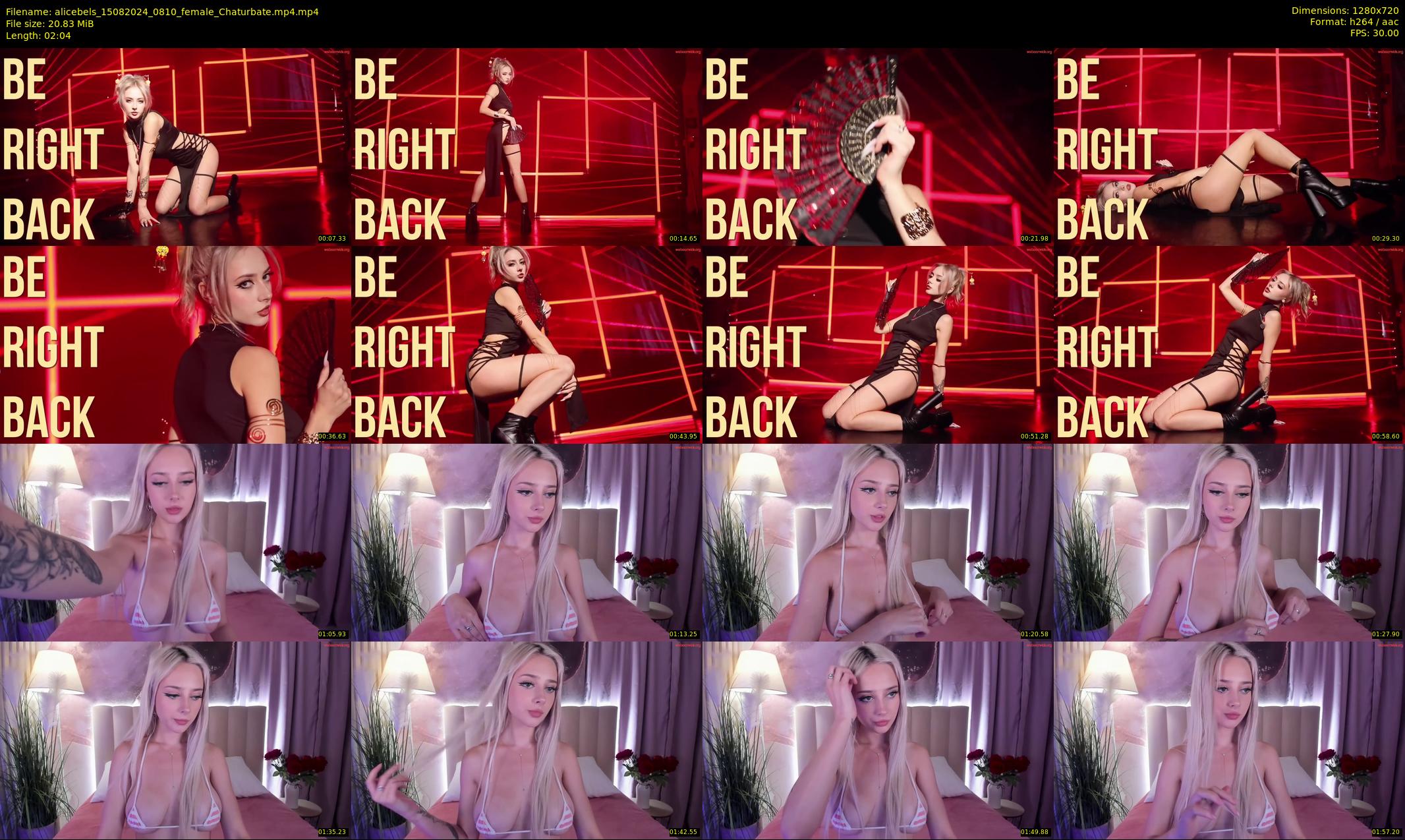 alicebels — 3 minute Chaturbate female cam show recording, 720p, Aug 15, 2024