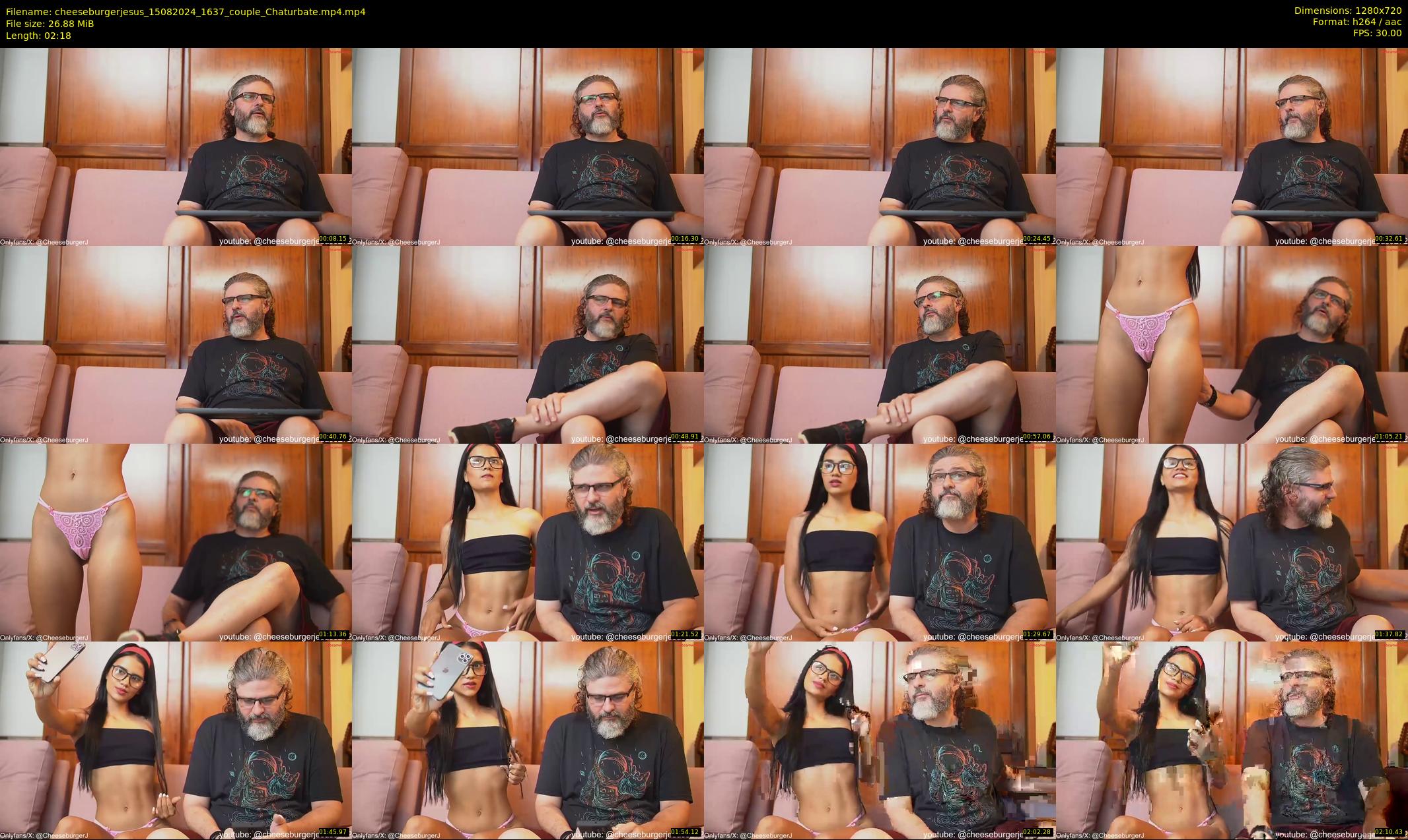 cheeseburgerjesus — 3 minute Chaturbate couple cam show recording, 720p, Aug 15, 2024
