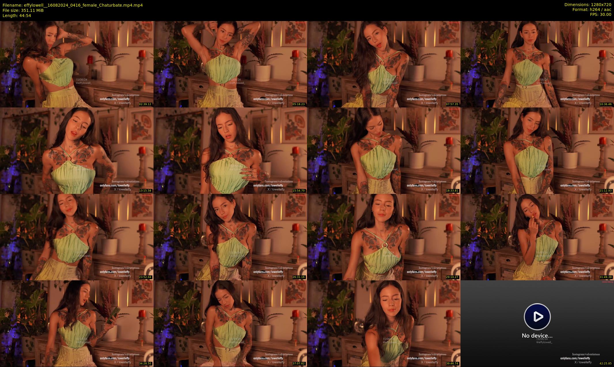 effylowell_ — 45 minute Chaturbate female cam show recording, 720p, Aug 16, 2024