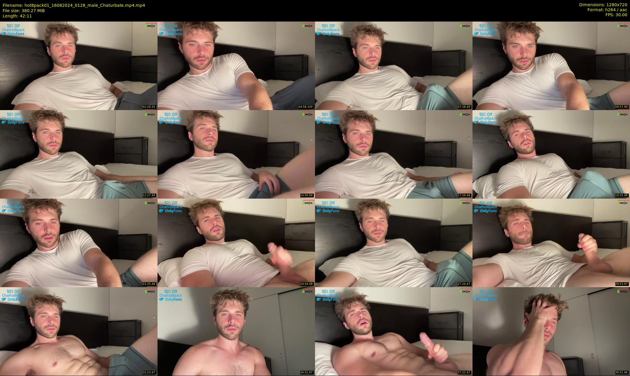 hot8pack01 — 43 minute Chaturbate male cam show recording, 720p, Aug 16, 2024