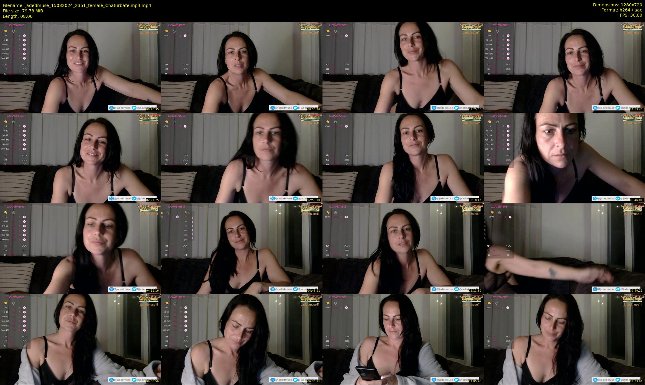 jadedmuse — 8 minute Chaturbate female cam show recording, 720p, Aug 15, 2024