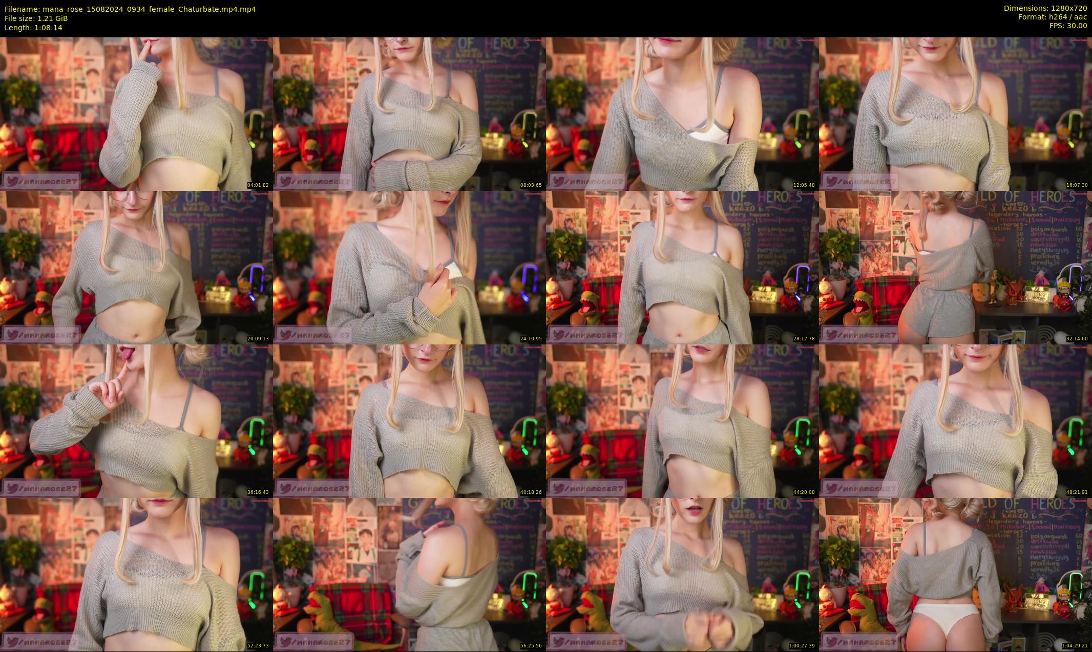 mana_rose — 69 minute Chaturbate female cam show recording, 720p, Aug 15, 2024
