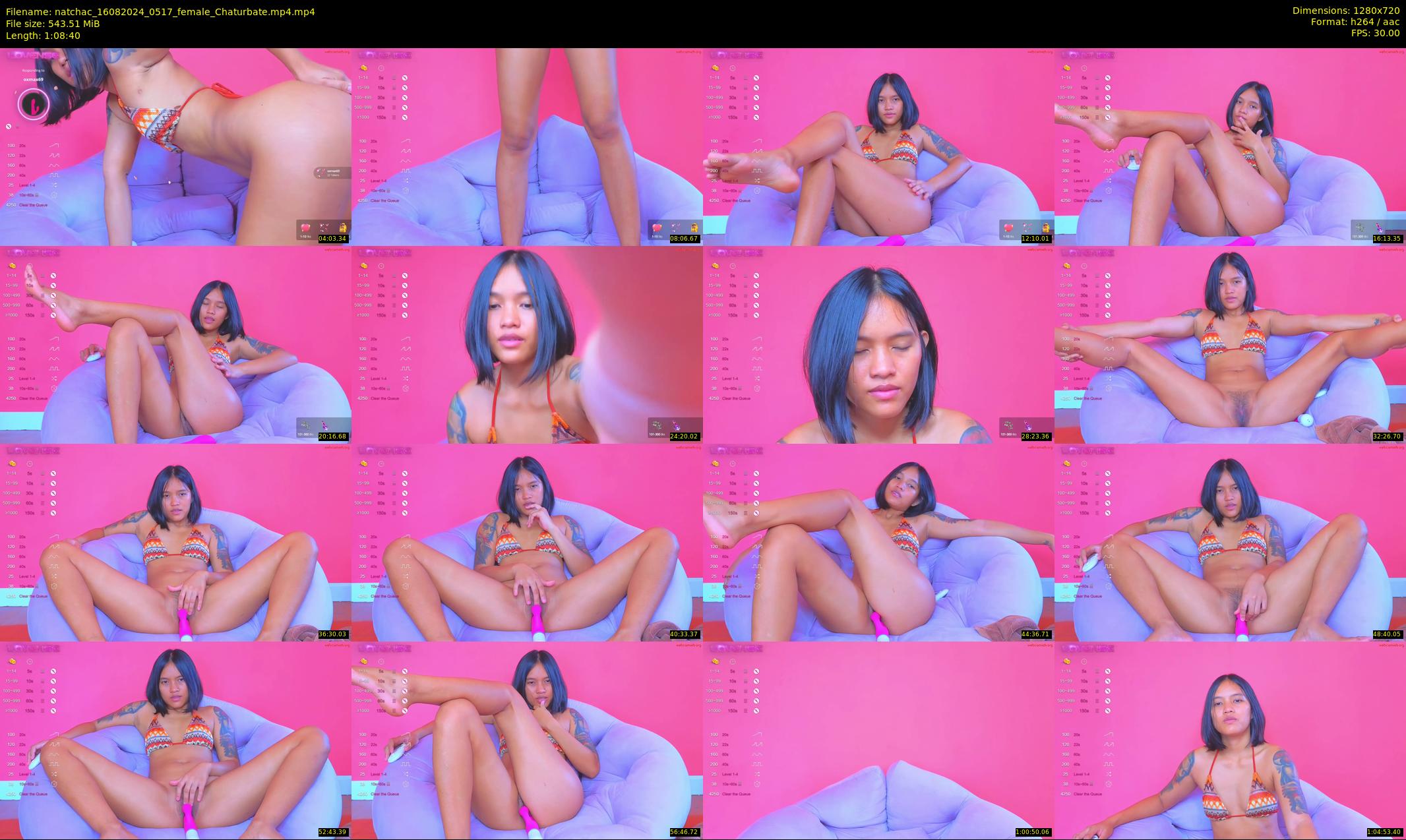 natchac — 69 minute Chaturbate female cam show recording, 720p, Aug 16, 2024