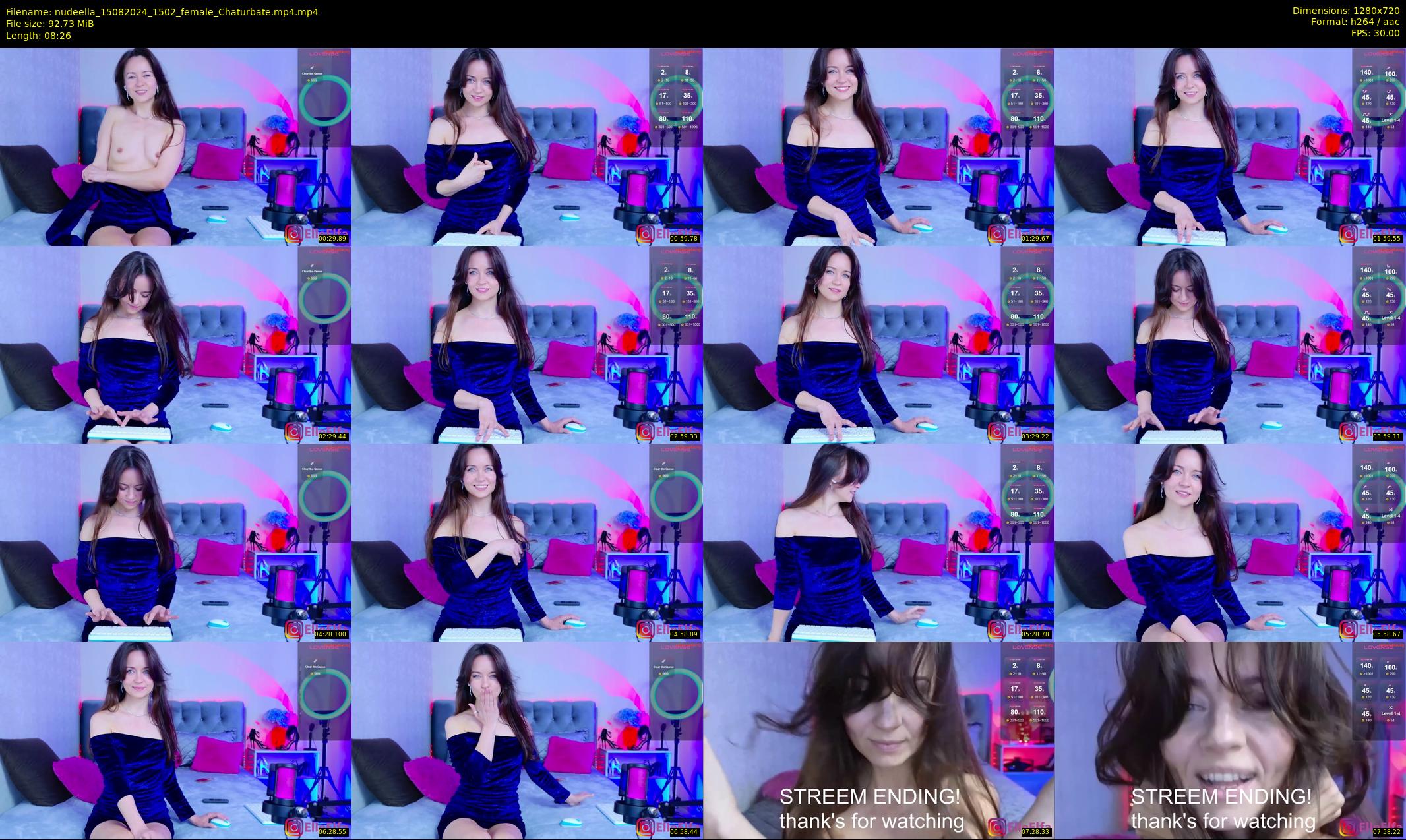 nudeella — 9 minute Chaturbate female cam show recording, 720p, Aug 15, 2024
