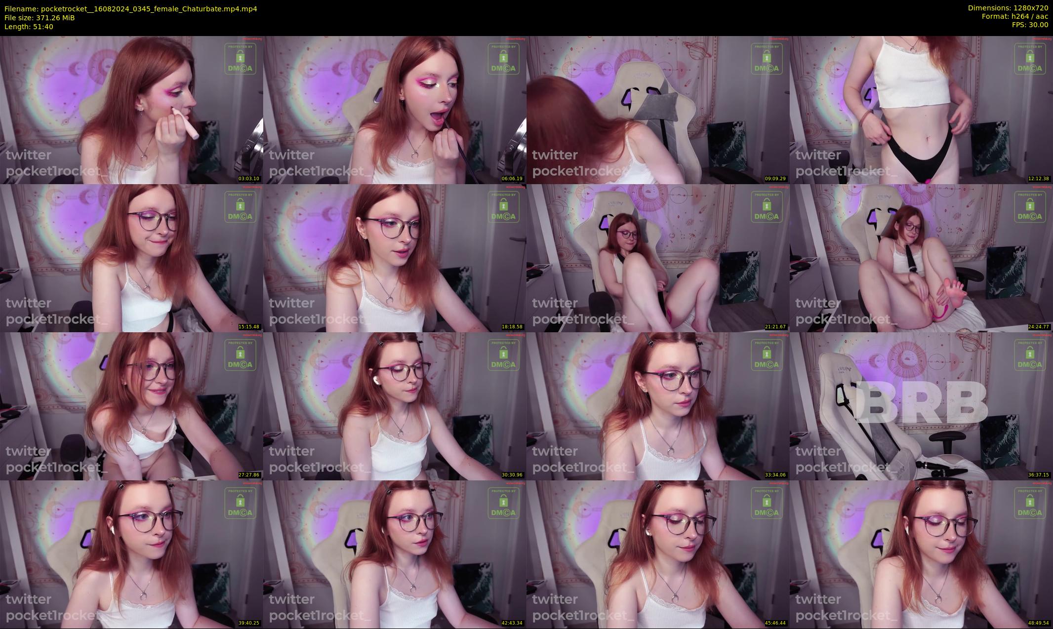 pocketrocket_ — 52 minute Chaturbate female cam show recording, 720p, Aug 16, 2024