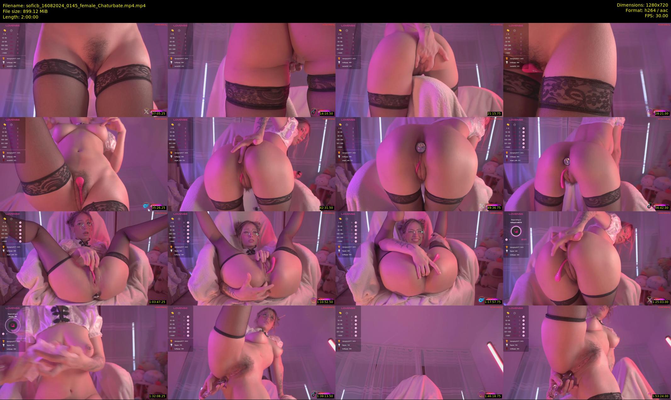 soficb — 120 minute Chaturbate female cam show recording, 720p, Aug 16, 2024