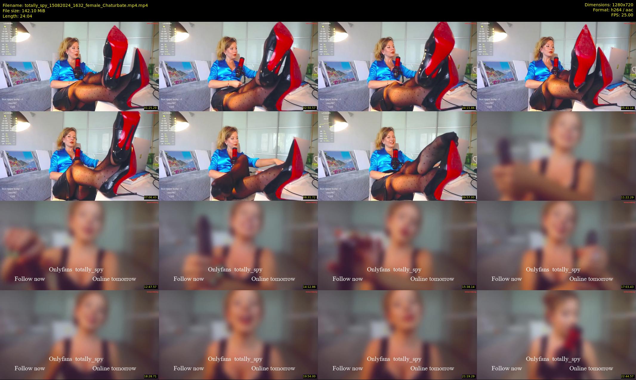totally_spy — 25 minute Chaturbate female cam show recording, 720p, Aug 15, 2024
