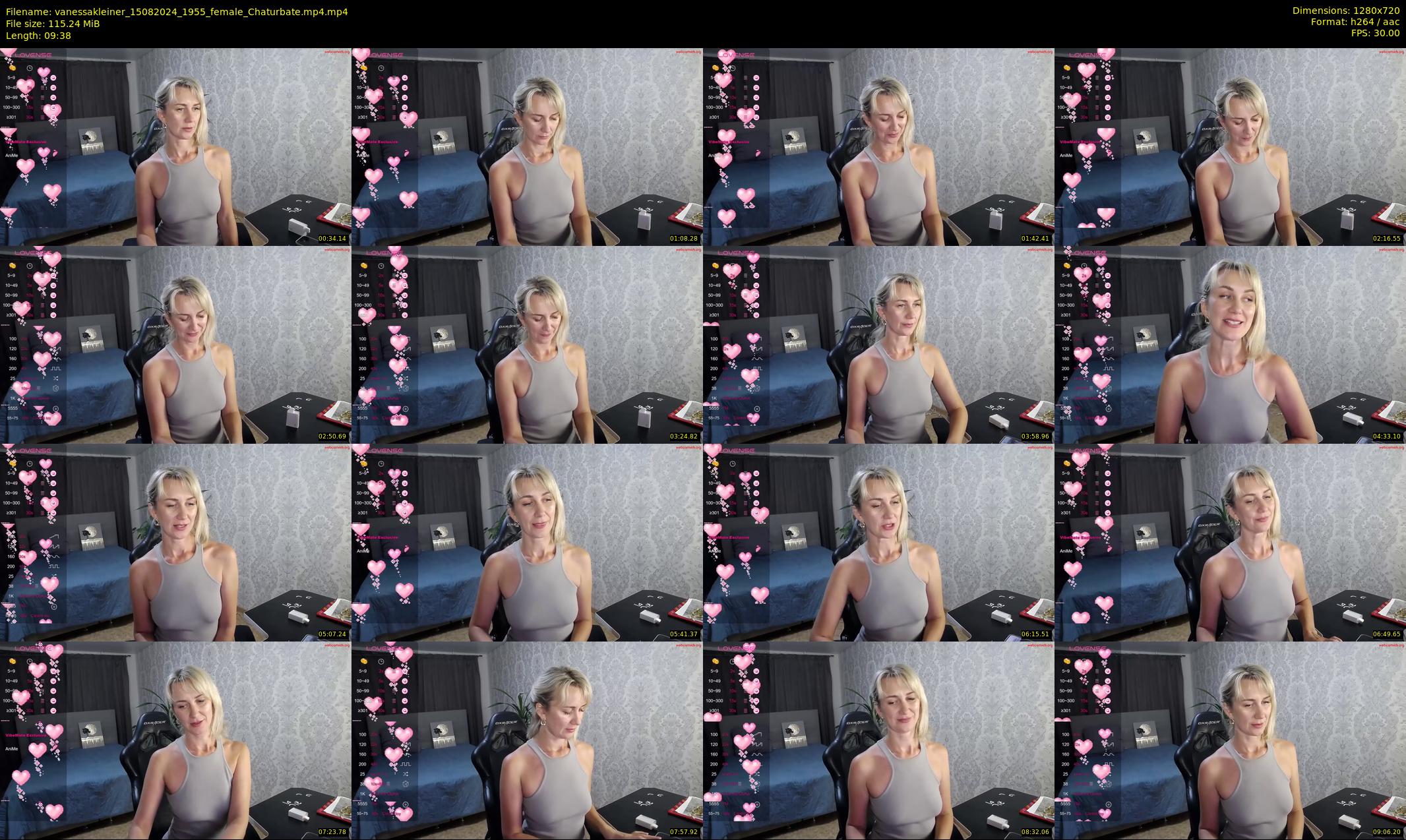 vanessakleiner — 10 minute Chaturbate female cam show recording, 720p, Aug 15, 2024