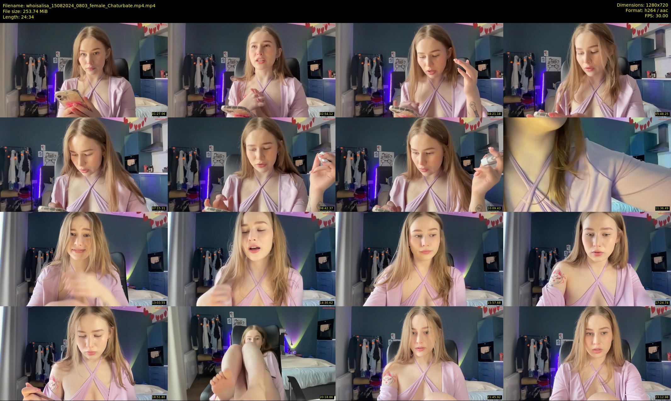 whoisalisa — 25 minute Chaturbate female cam show recording, 720p, Aug 15, 2024