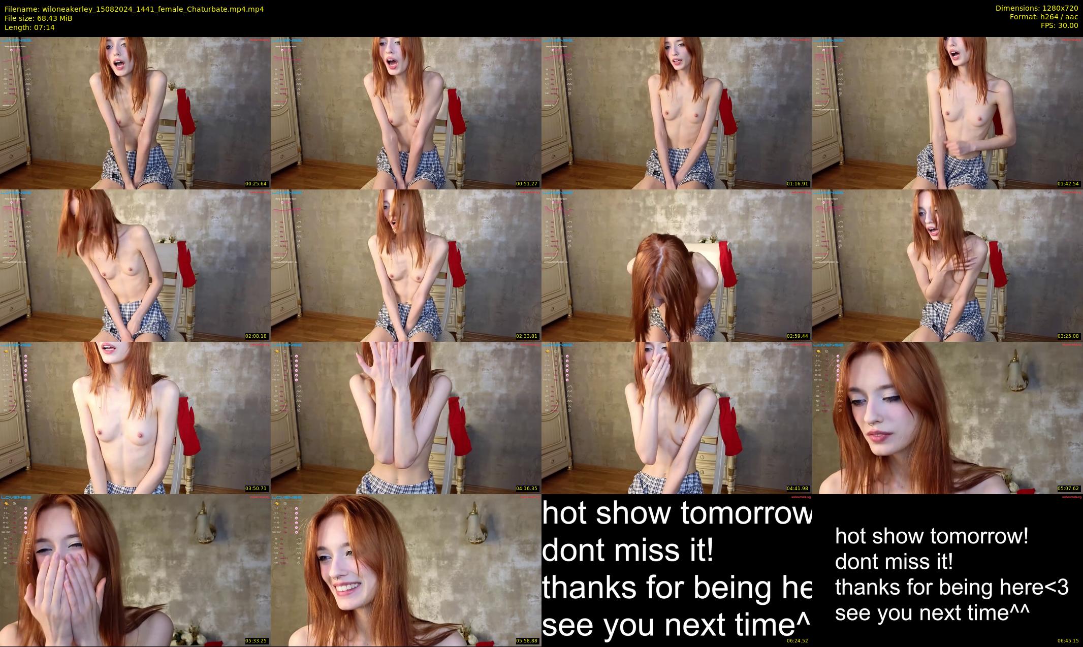 wiloneakerley — 8 minute Chaturbate female cam show recording, 720p, Aug 15, 2024