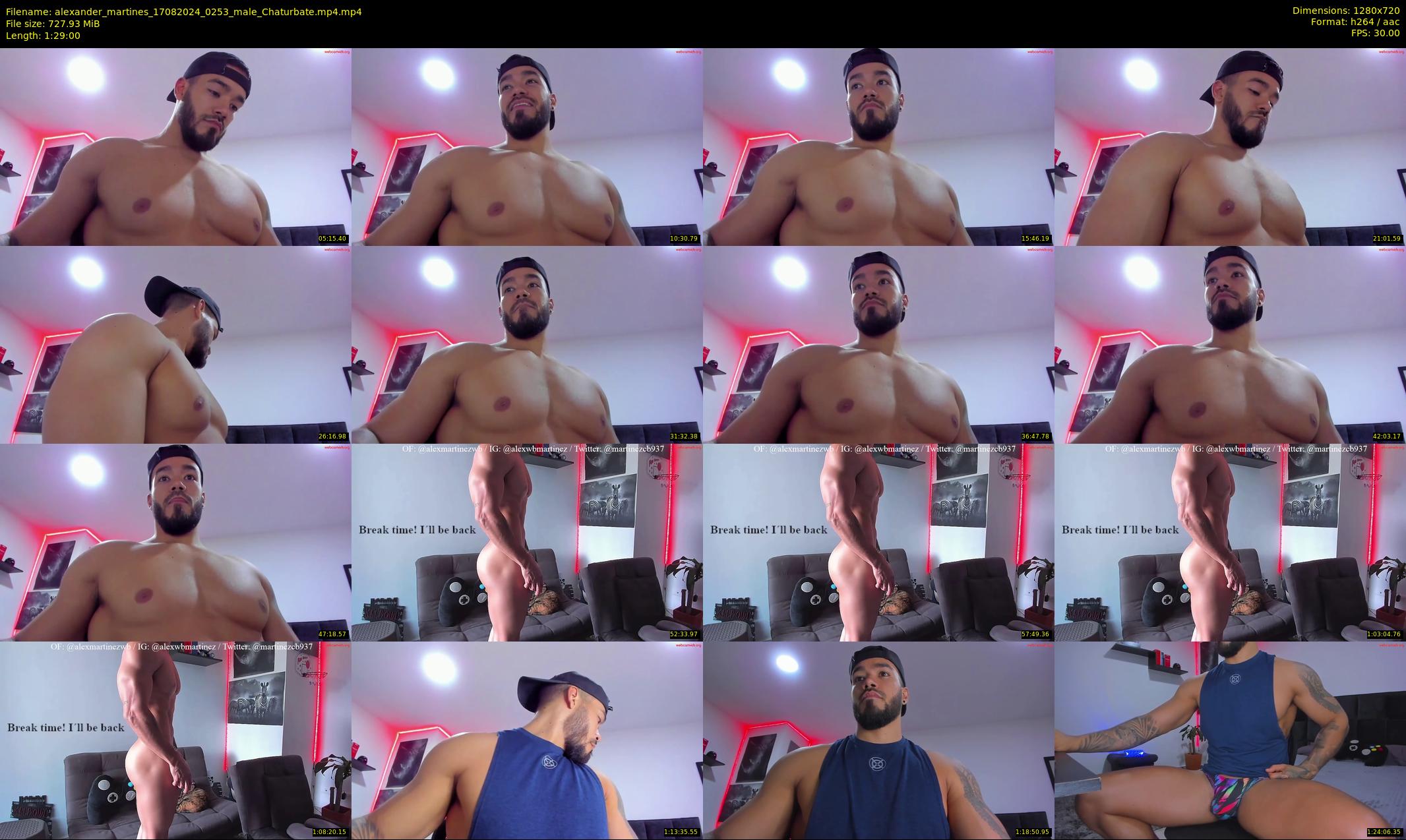 alexander_martines — 89 minute Chaturbate male cam show recording, 720p, Aug 17, 2024