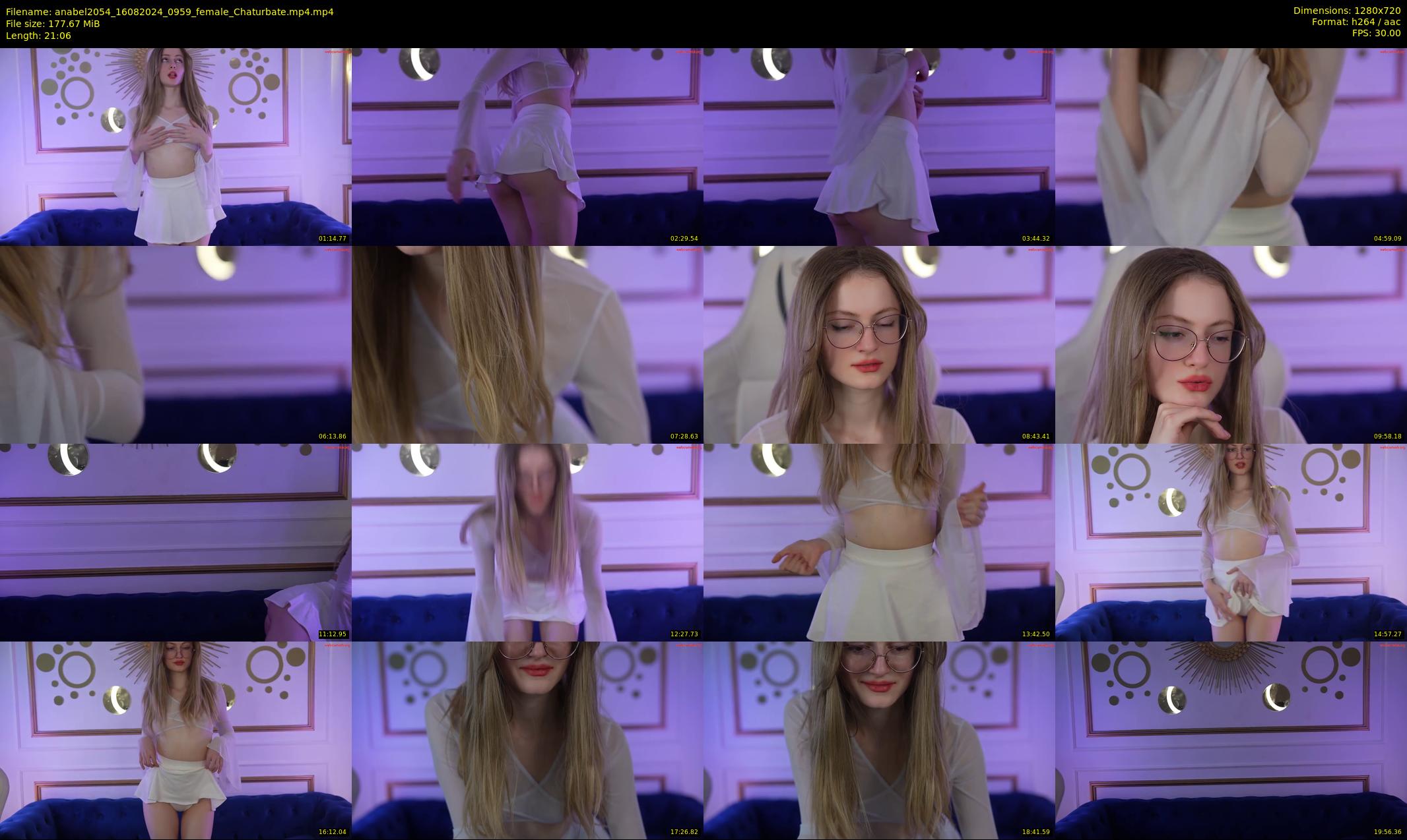 anabel2054 — 22 minute Chaturbate female cam show recording, 720p, Aug 16, 2024